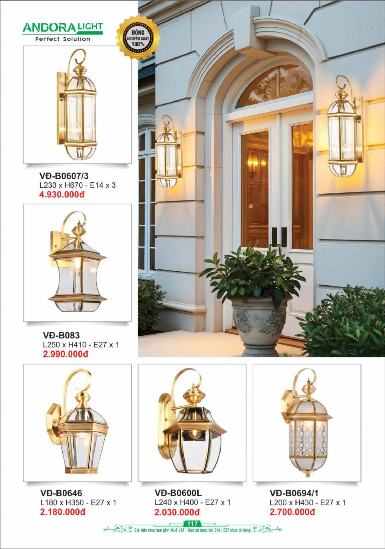 Catalogue Đèn Trang Trí ANDORA 2025 - Trang 118)