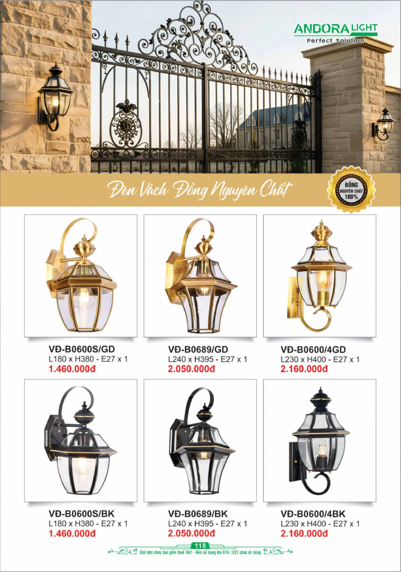 Catalogue Đèn Trang Trí ANDORA 2025 - Trang 119)