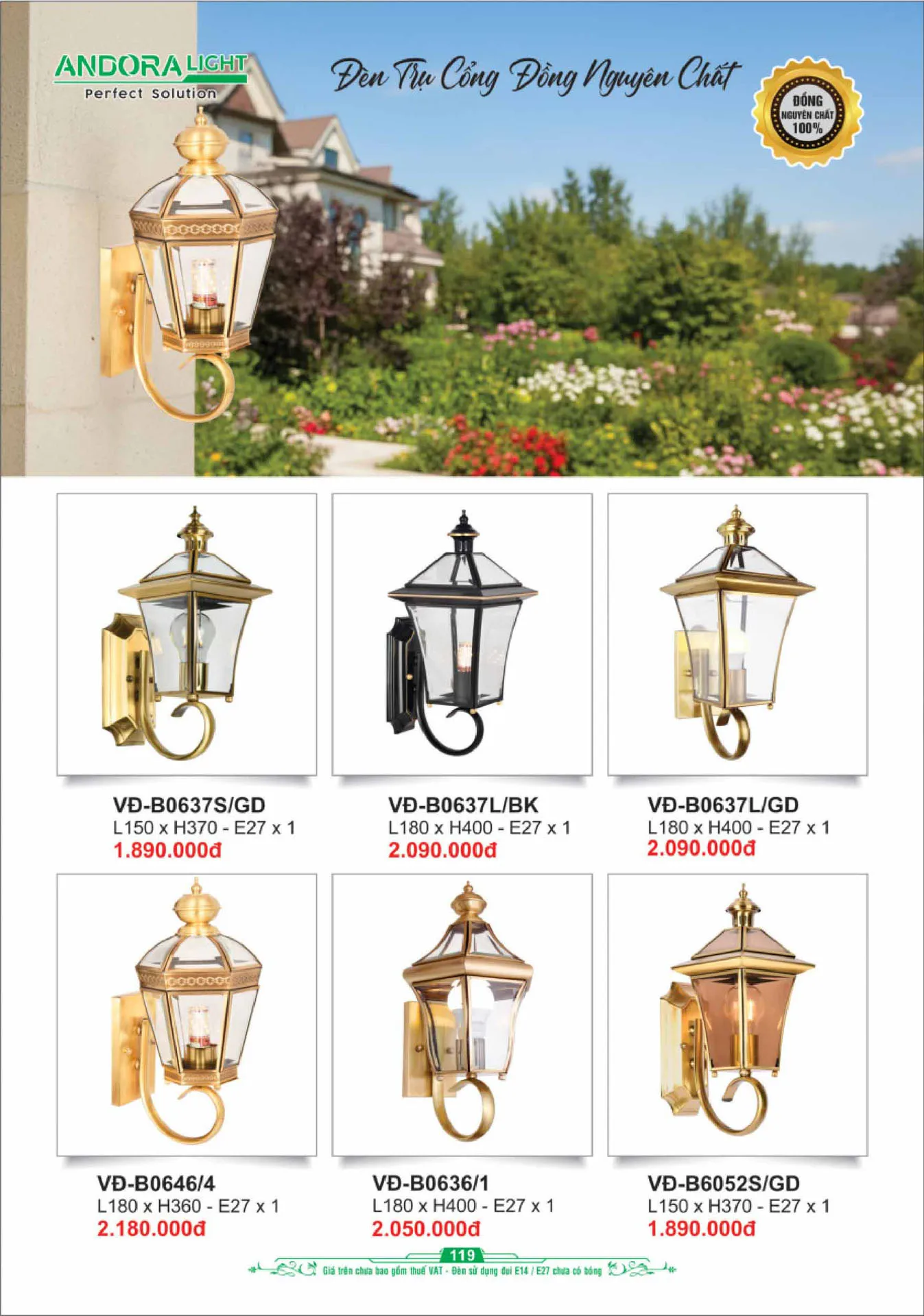 Catalogue Đèn Trang Trí ANDORA 2025 - Trang 120)
