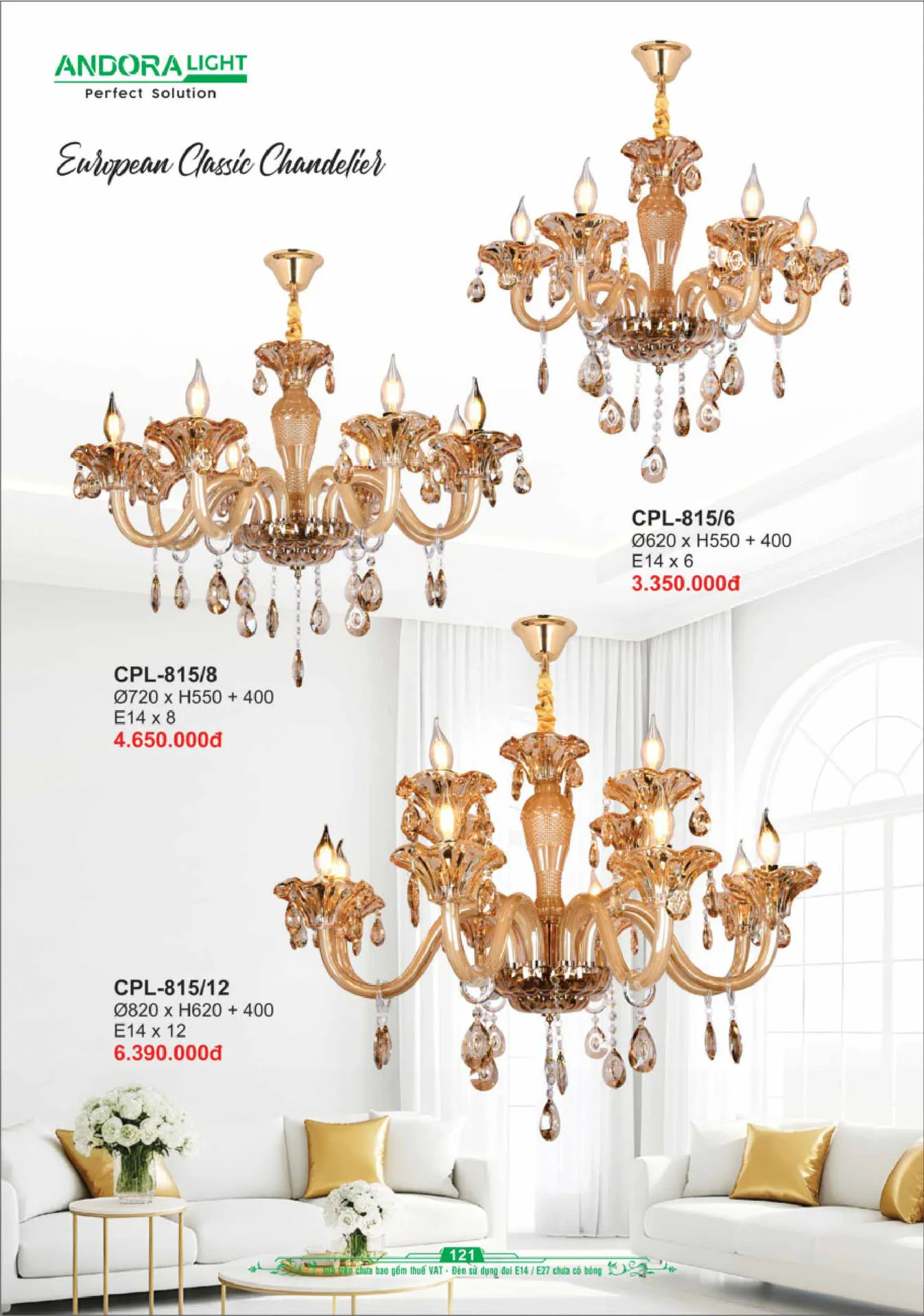 Catalogue Đèn Trang Trí ANDORA 2025 - Trang 122)