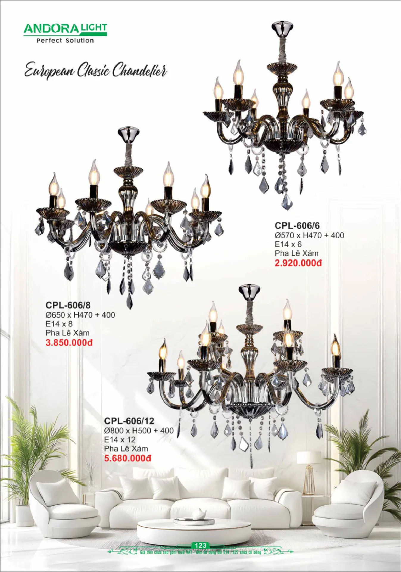 Catalogue Đèn Trang Trí ANDORA 2025 - Trang 124)