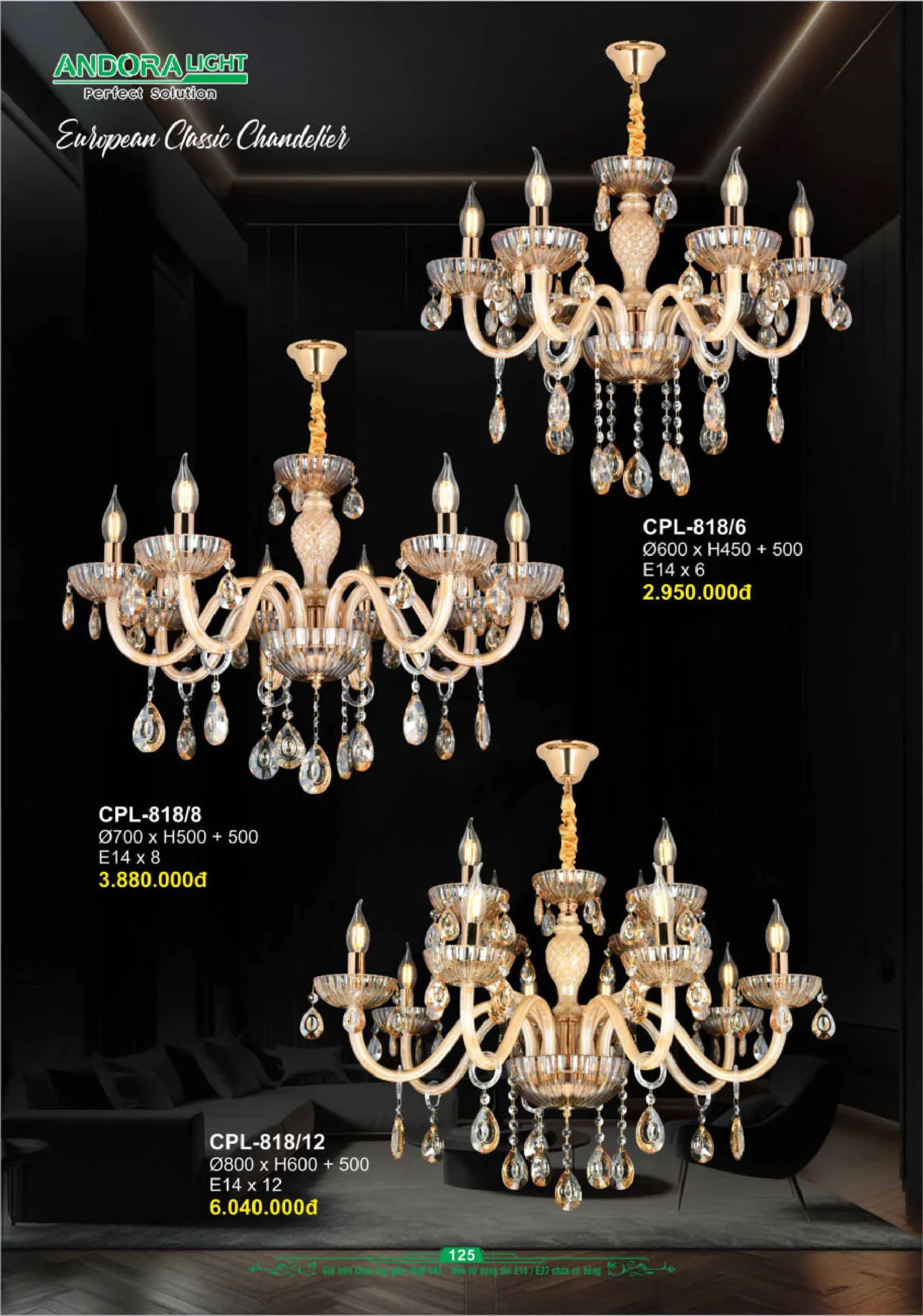 Catalogue Đèn Trang Trí ANDORA 2025 - Trang 126)