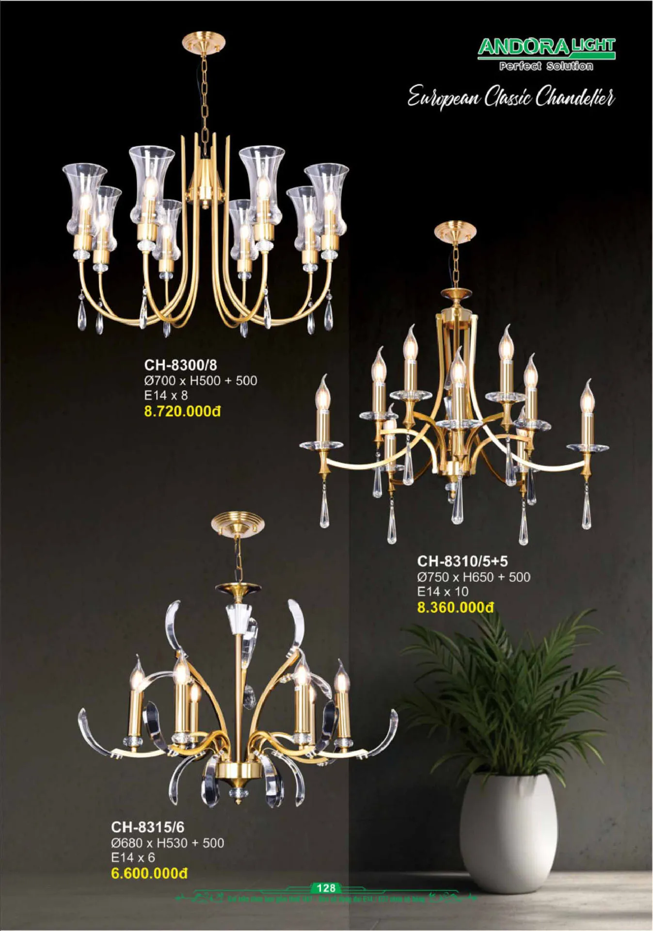 Catalogue Đèn Trang Trí ANDORA 2025 - Trang 129)