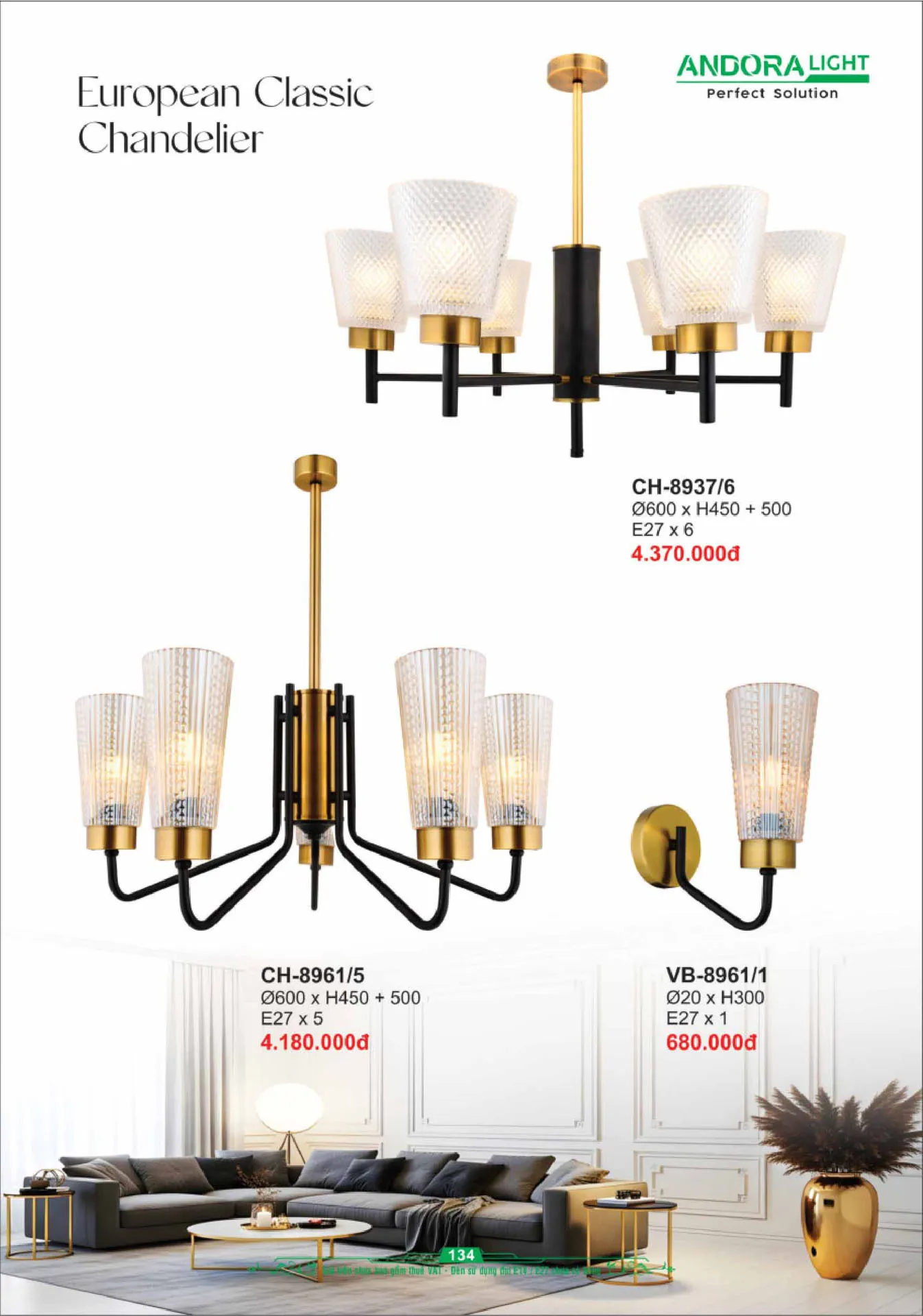 Catalogue Đèn Trang Trí ANDORA 2025 - Trang 135)
