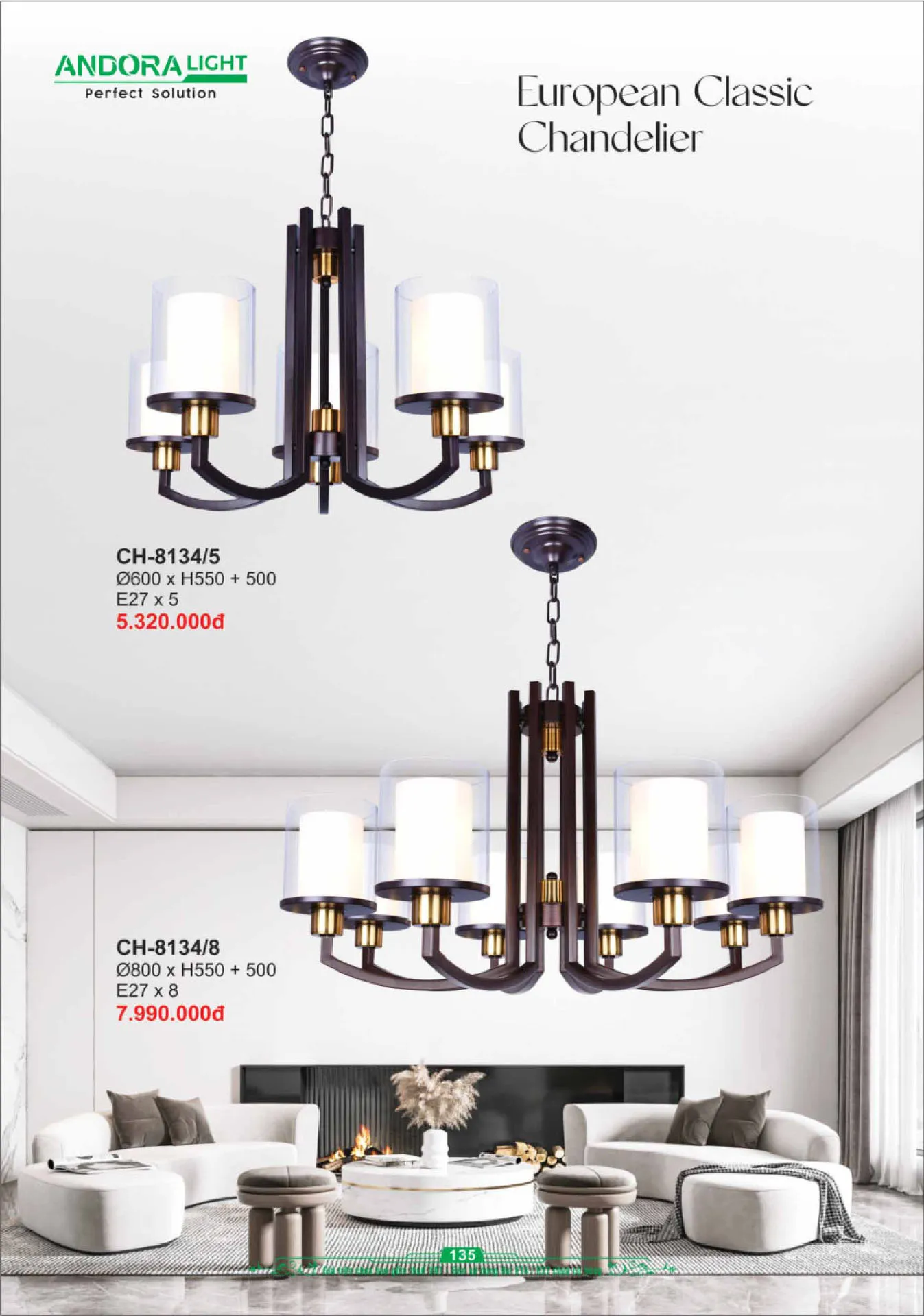 Catalogue Đèn Trang Trí ANDORA 2025 - Trang 136)
