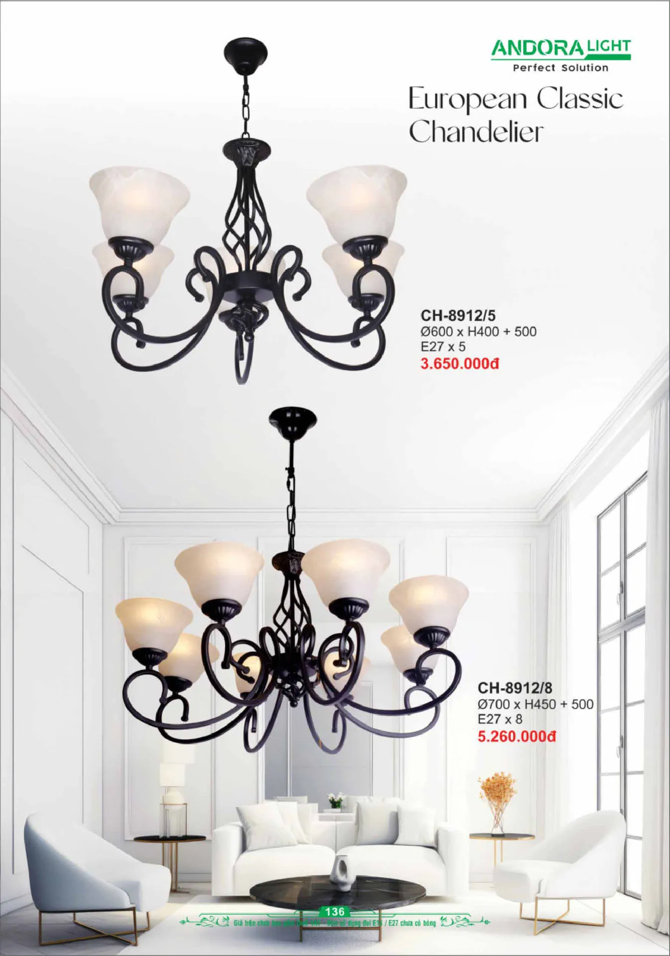 Catalogue Đèn Trang Trí ANDORA 2025 - Trang 137)