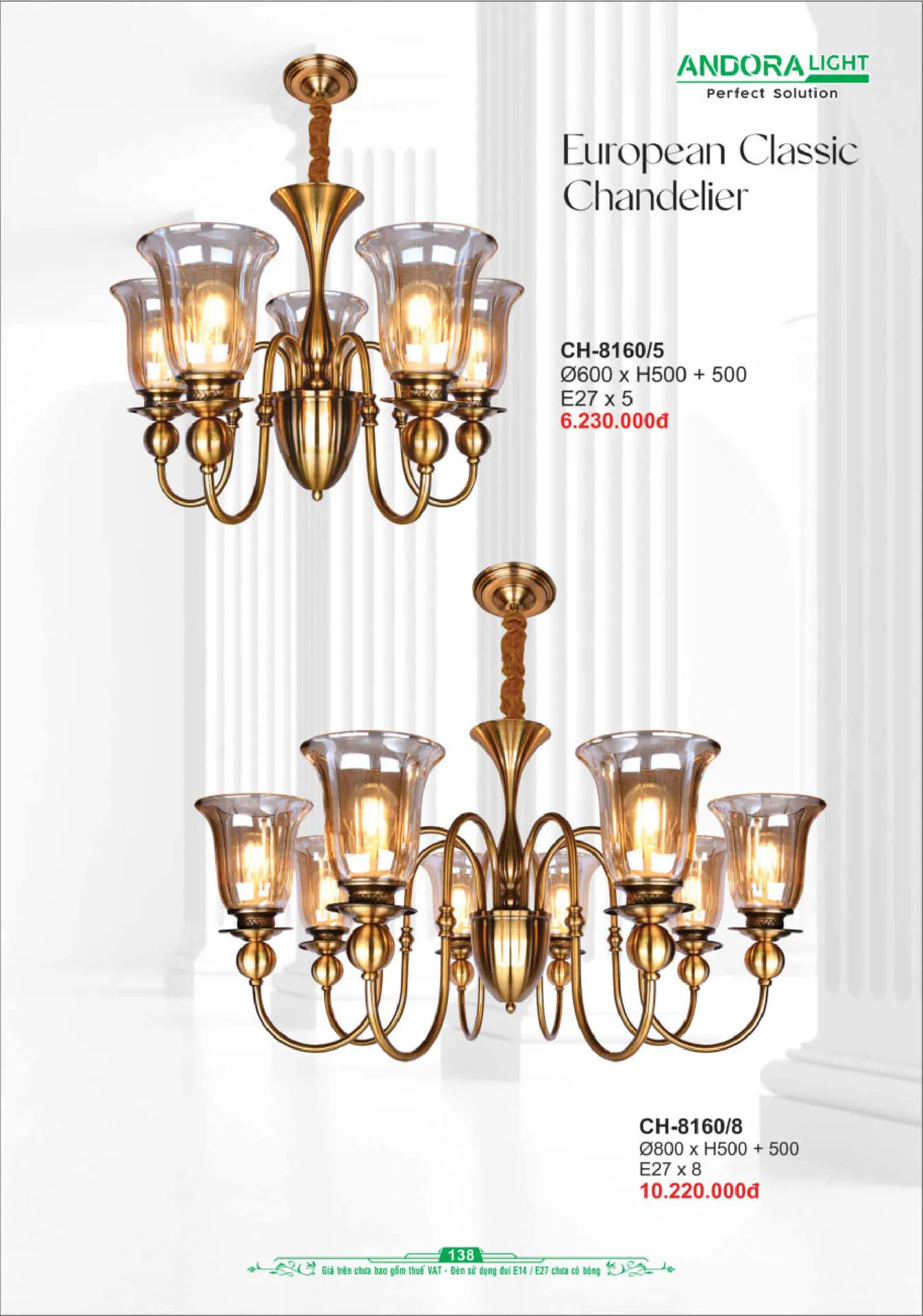 Catalogue Đèn Trang Trí ANDORA 2025 - Trang 139)
