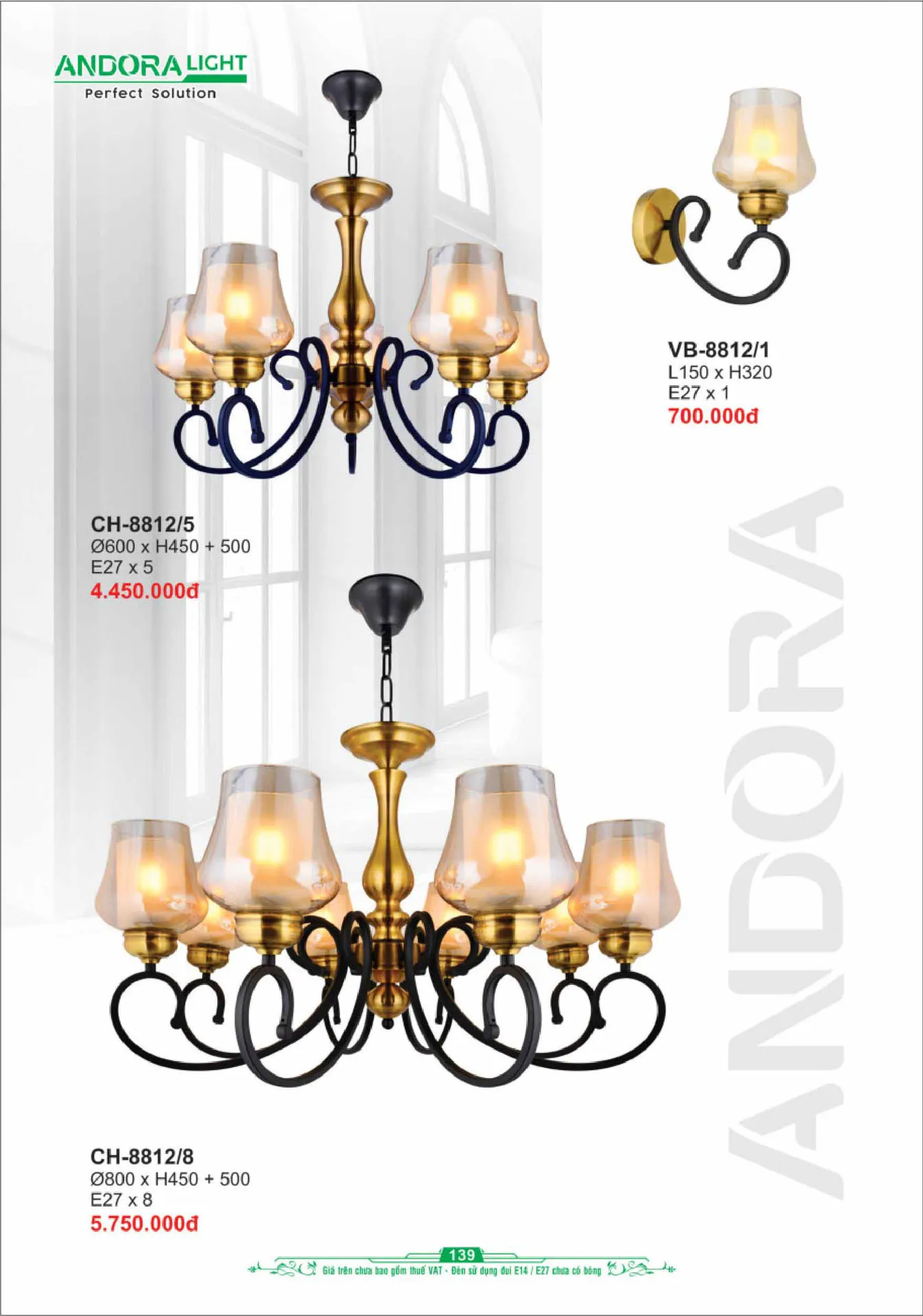 Catalogue Đèn Trang Trí ANDORA 2025 - Trang 140)