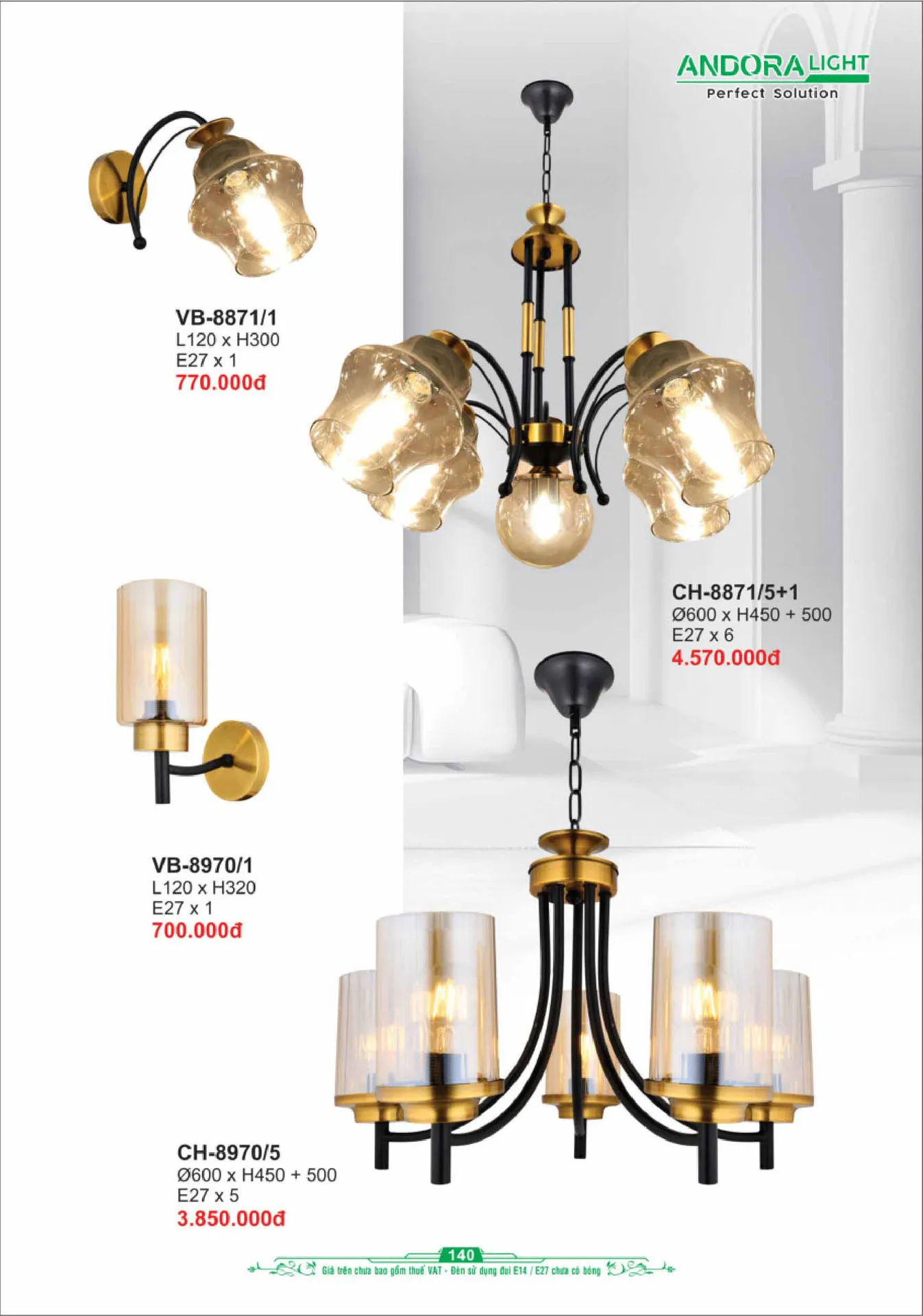 Catalogue Đèn Trang Trí ANDORA 2025 - Trang 141)