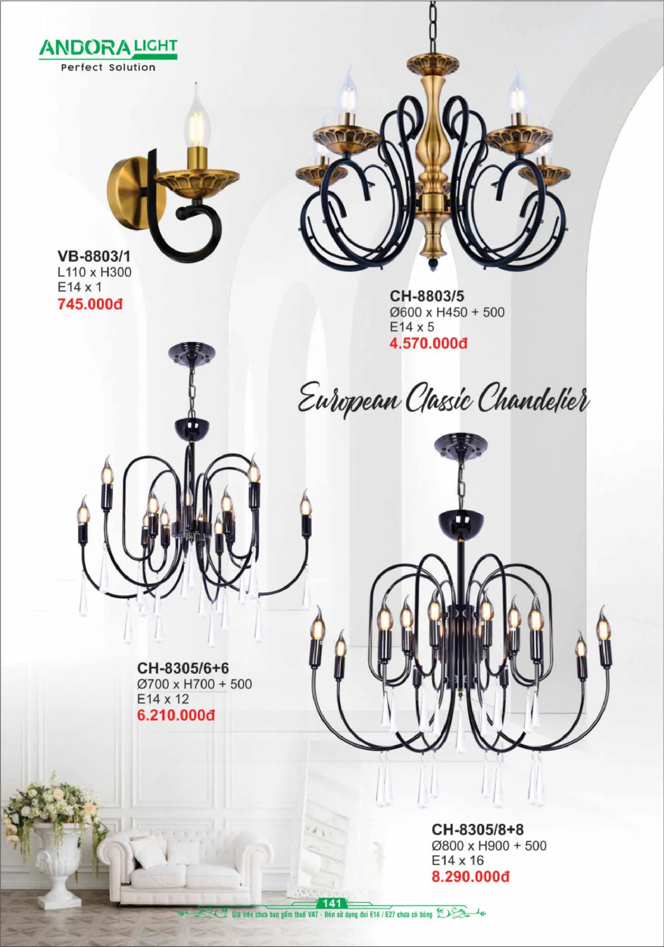 Catalogue Đèn Trang Trí ANDORA 2025 - Trang 142)