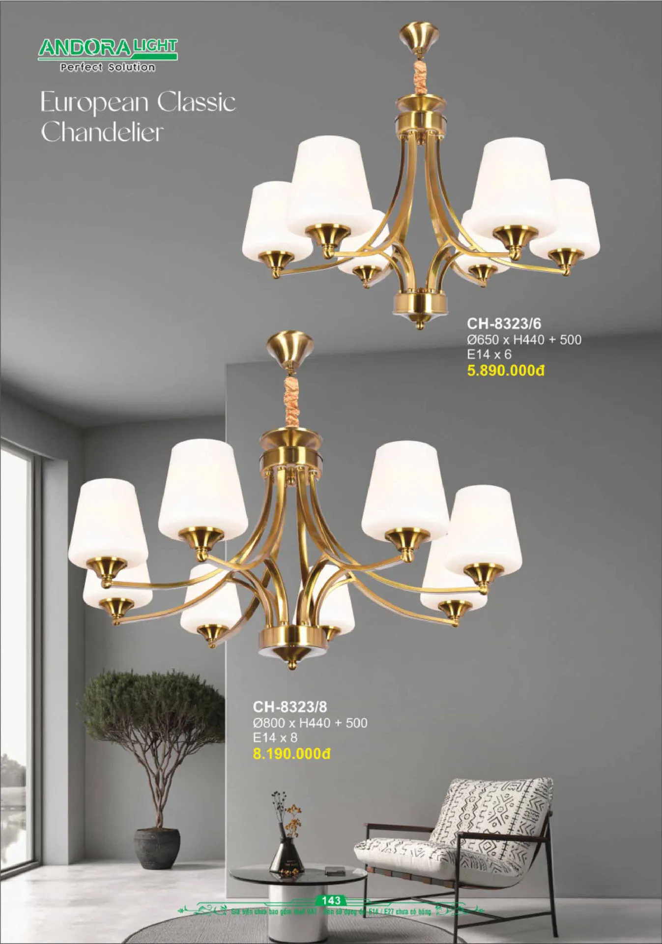 Catalogue Đèn Trang Trí ANDORA 2025 - Trang 144)