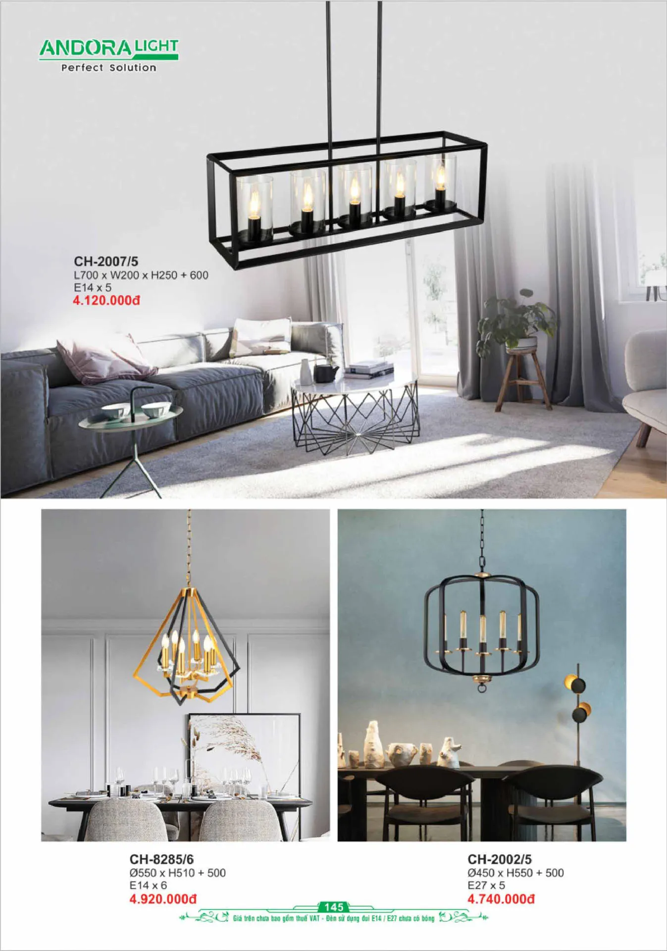 Catalogue Đèn Trang Trí ANDORA 2025 - Trang 146)