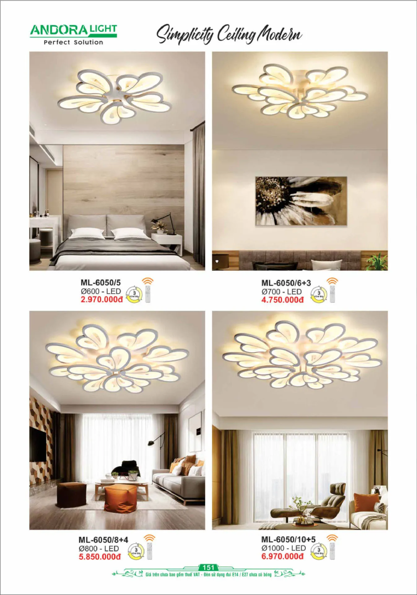 Catalogue Đèn Trang Trí ANDORA 2025 - Trang 152)