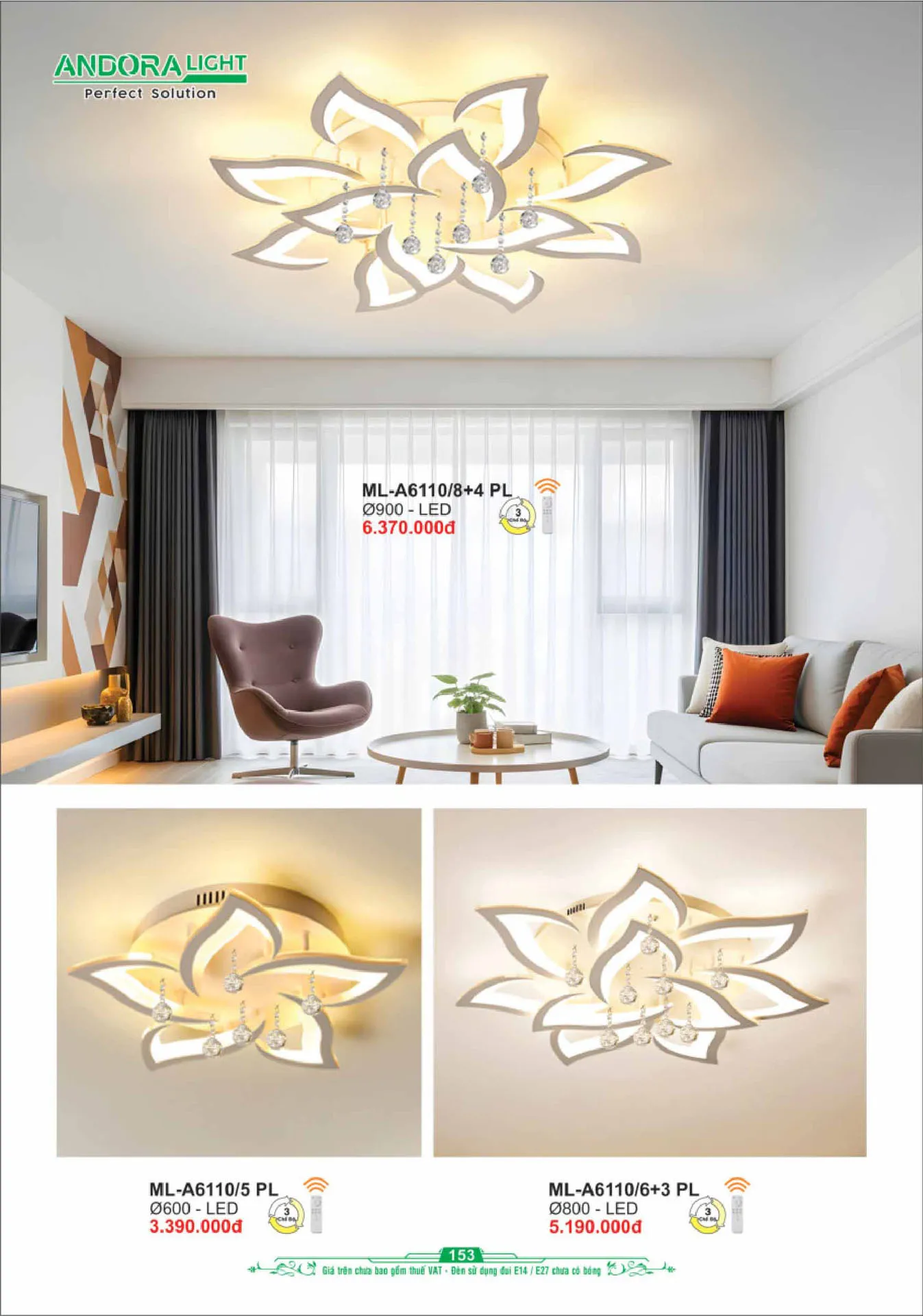 Catalogue Đèn Trang Trí ANDORA 2025 - Trang 154)