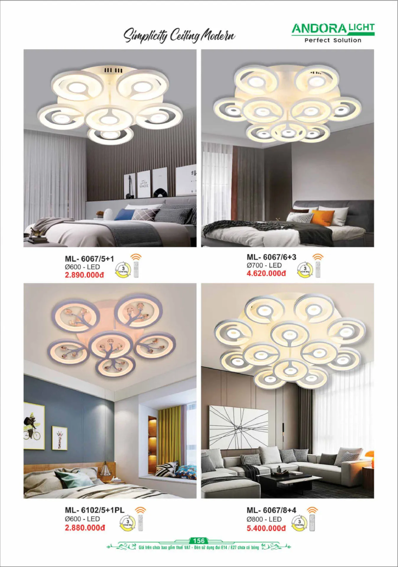 Catalogue Đèn Trang Trí ANDORA 2025 - Trang 157)