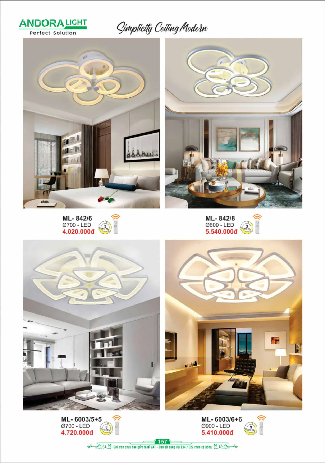 Catalogue Đèn Trang Trí ANDORA 2025 - Trang 158)