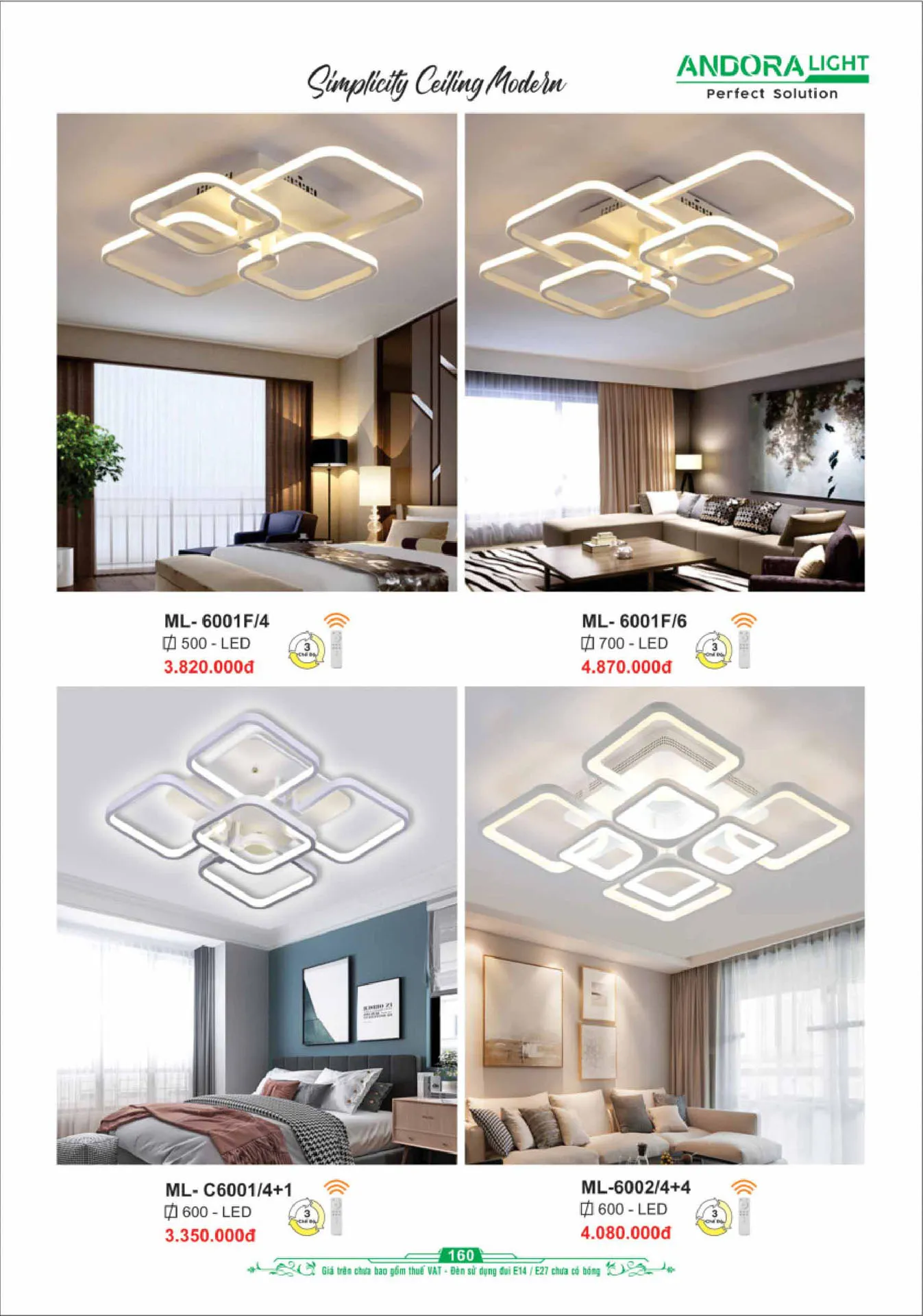 Catalogue Đèn Trang Trí ANDORA 2025 - Trang 161)