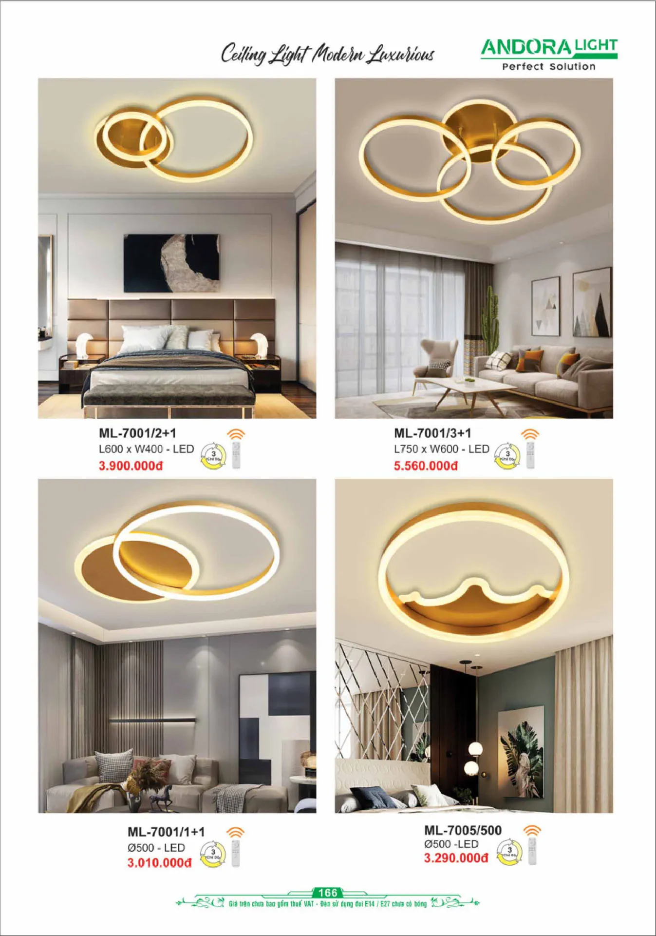 Catalogue Đèn Trang Trí ANDORA 2025 - Trang 167)