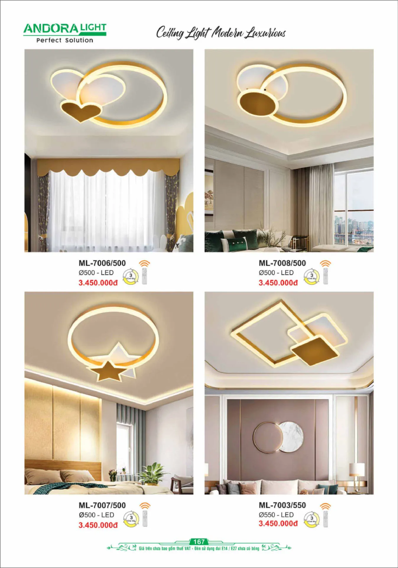 Catalogue Đèn Trang Trí ANDORA 2025 - Trang 168)