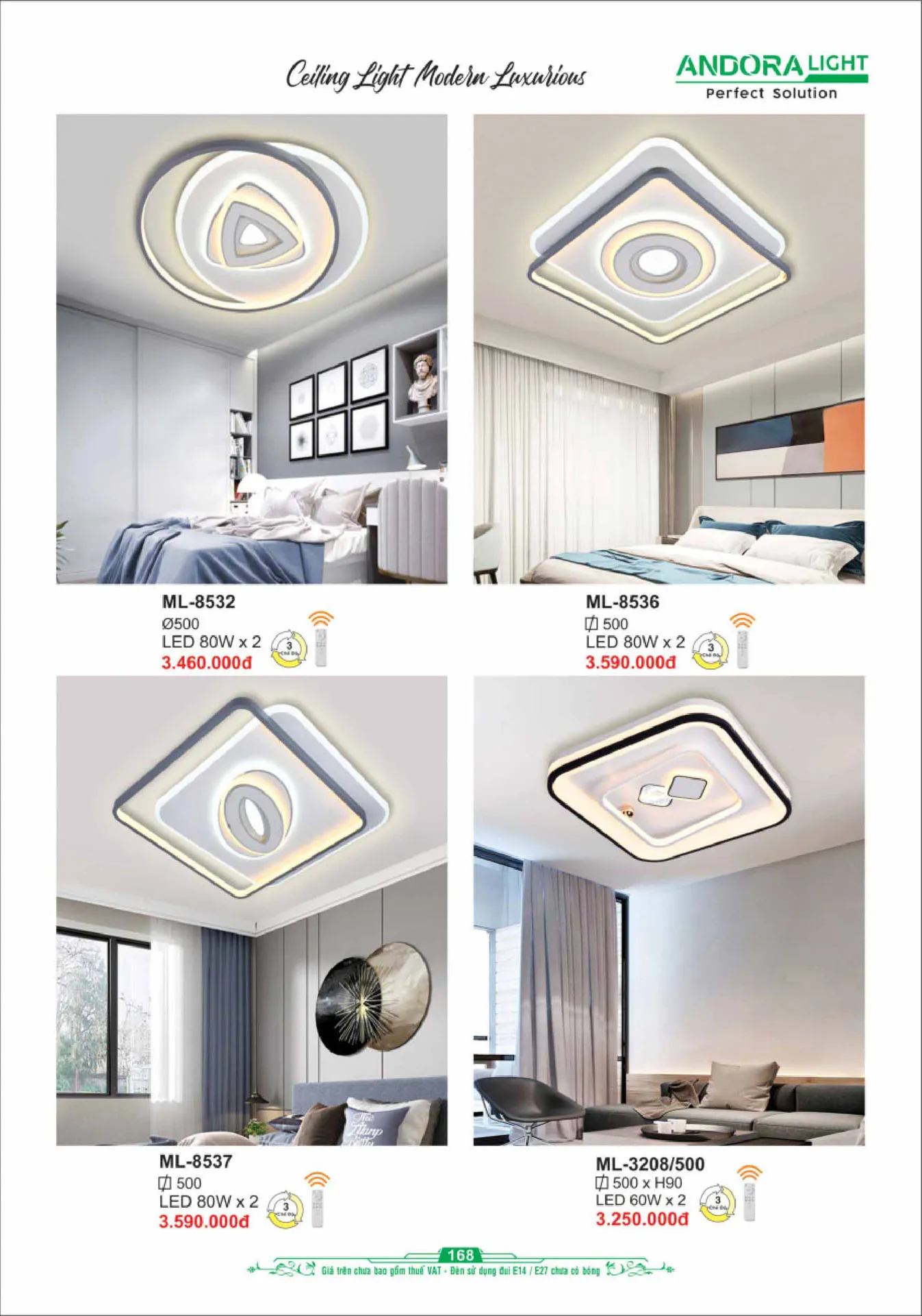 Catalogue Đèn Trang Trí ANDORA 2025 - Trang 169)