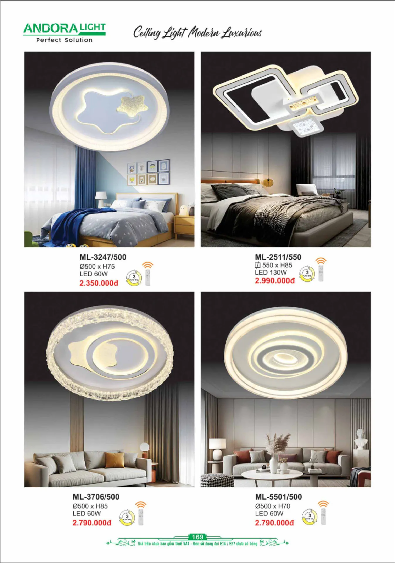 Catalogue Đèn Trang Trí ANDORA 2025 - Trang 170)
