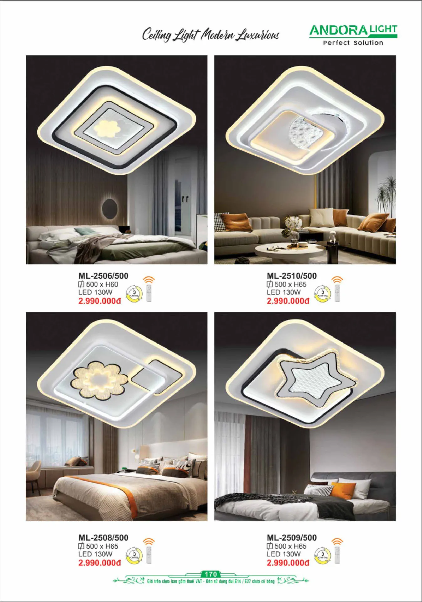 Catalogue Đèn Trang Trí ANDORA 2025 - Trang 171)