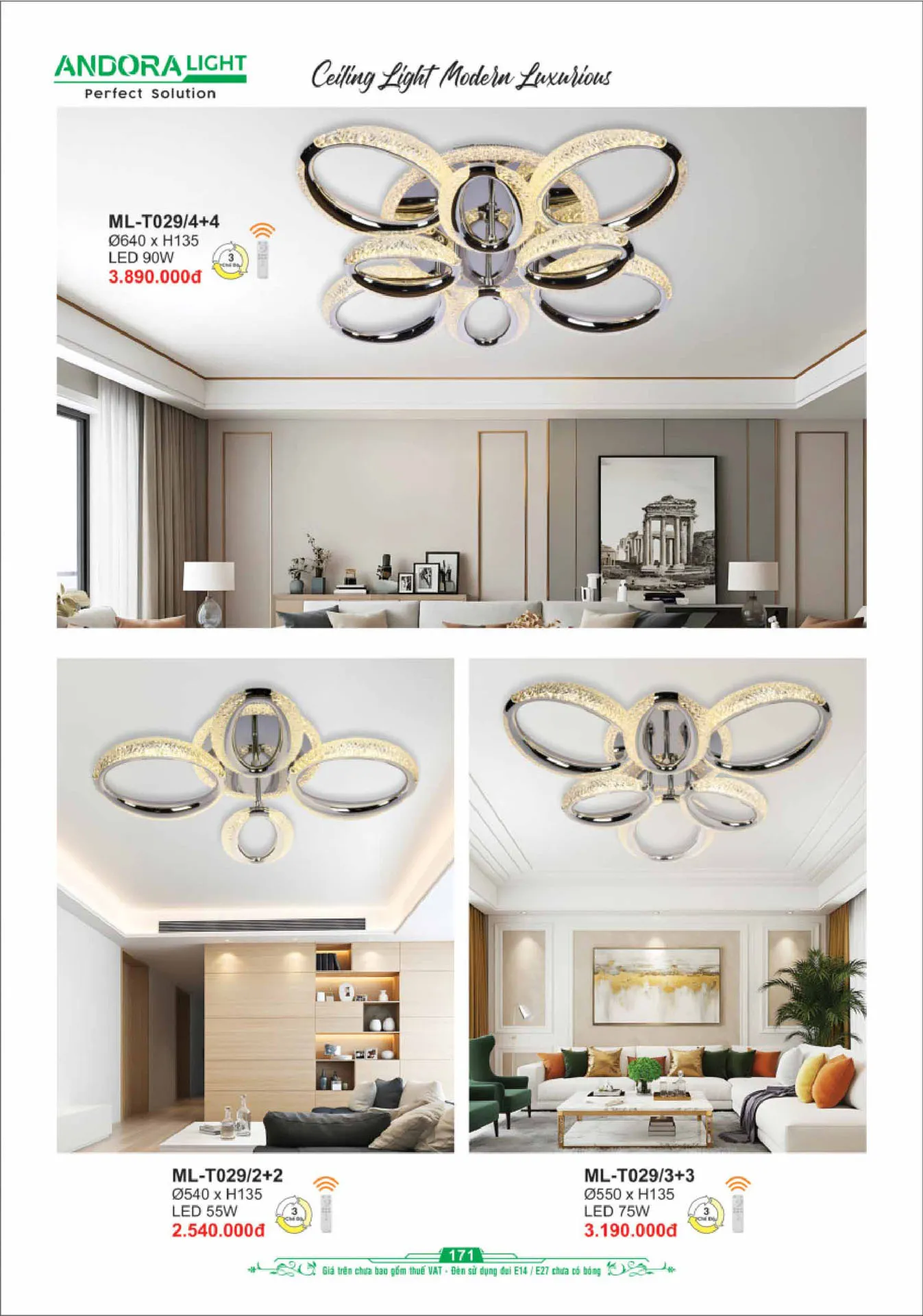 Catalogue Đèn Trang Trí ANDORA 2025 - Trang 172)