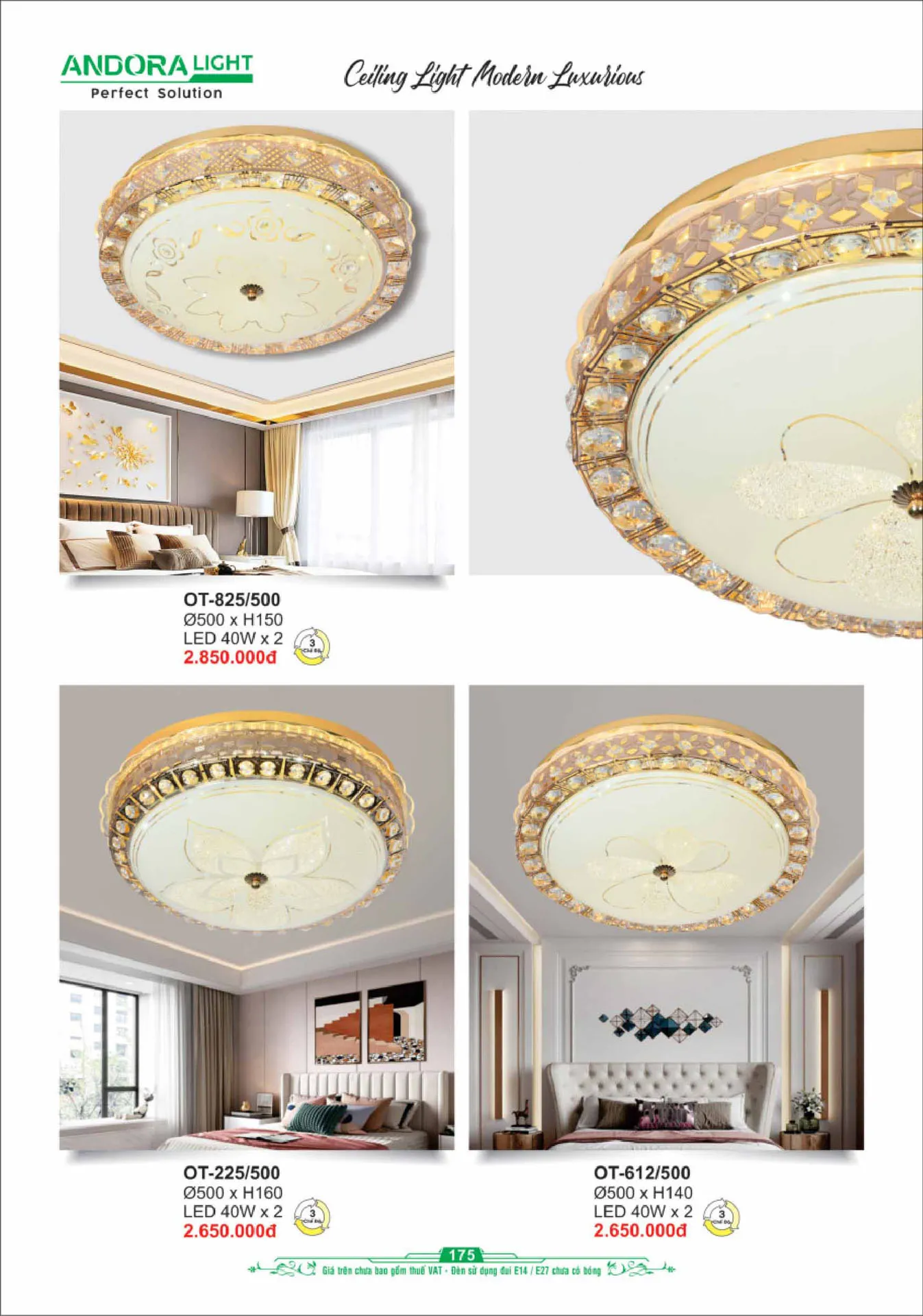 Catalogue Đèn Trang Trí ANDORA 2025 - Trang 176)
