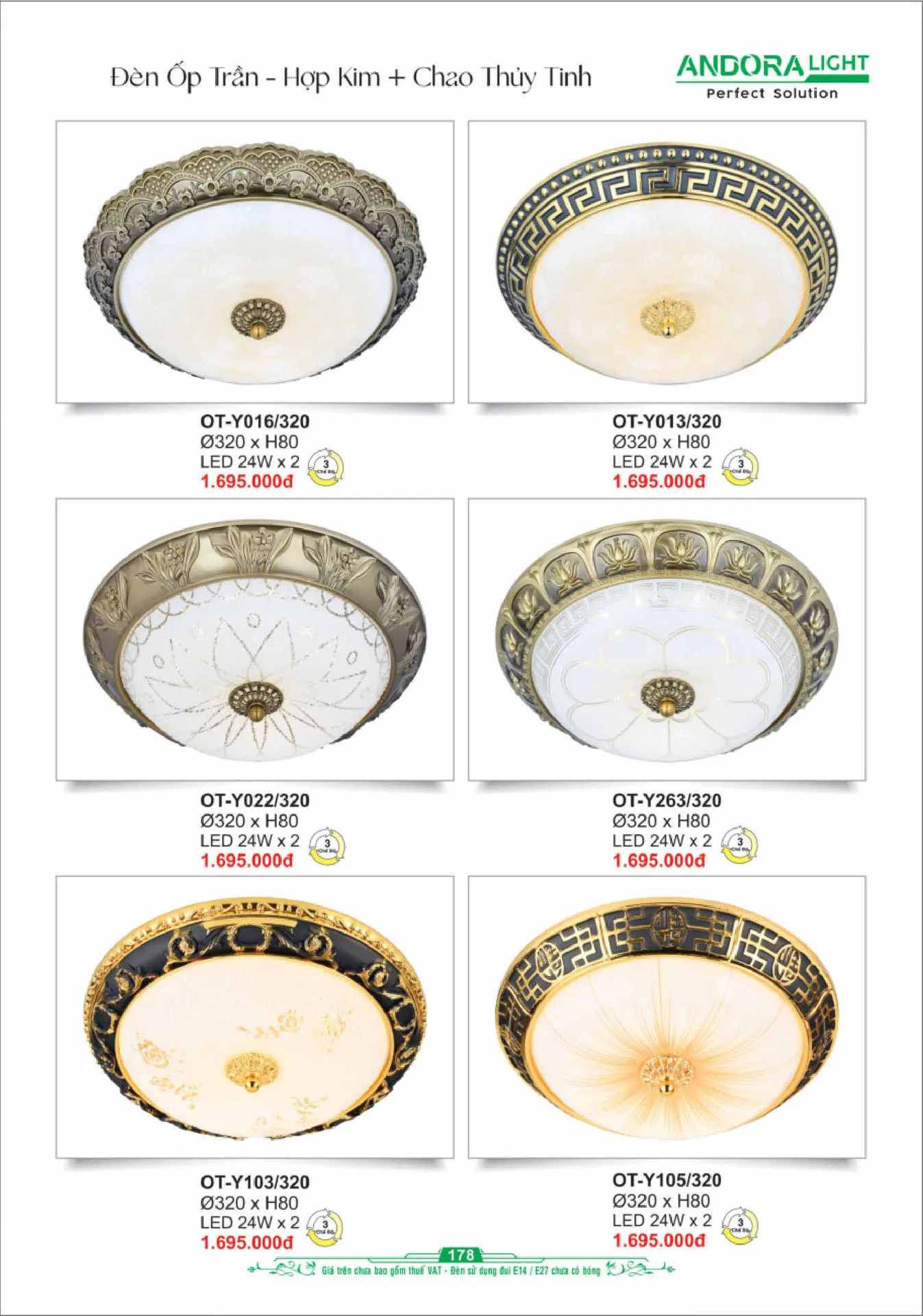 Catalogue Đèn Trang Trí ANDORA 2025 - Trang 179)