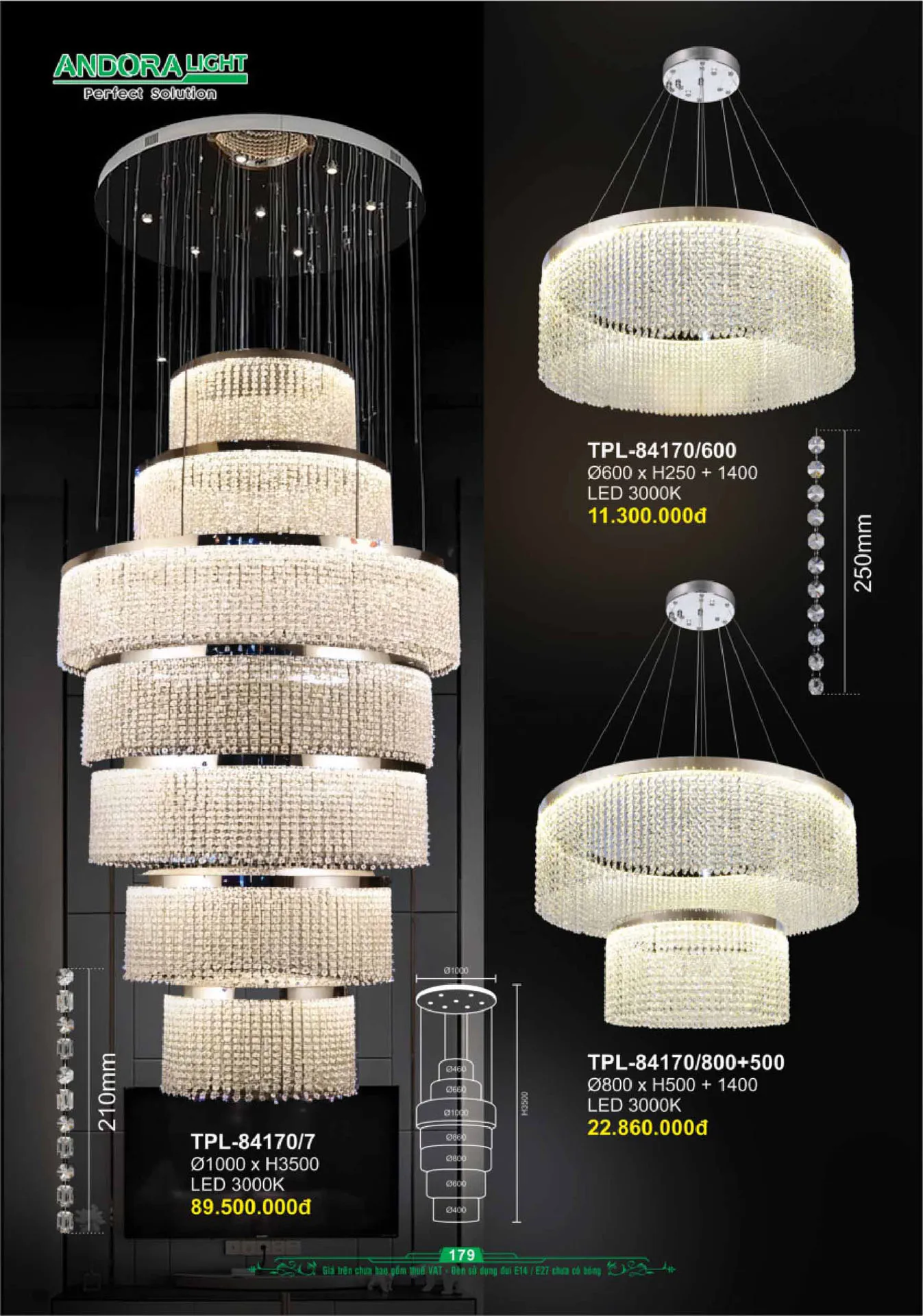 Catalogue Đèn Trang Trí ANDORA 2025 - Trang 180)