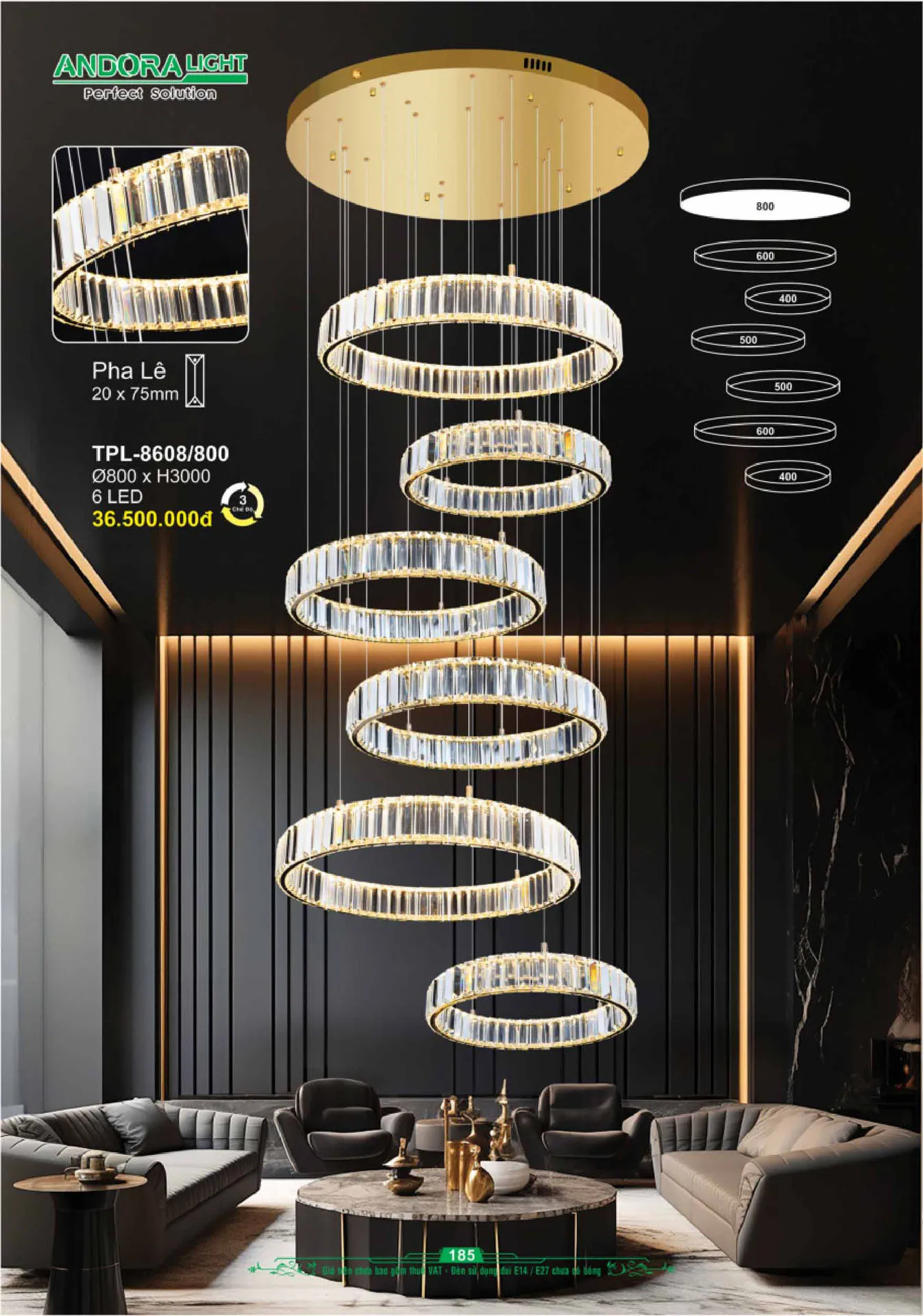 Catalogue Đèn Trang Trí ANDORA 2025 - Trang 186)