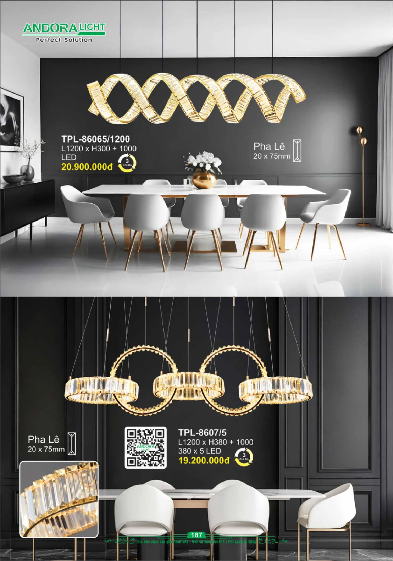Catalogue Đèn Trang Trí ANDORA 2025 - Trang 188)