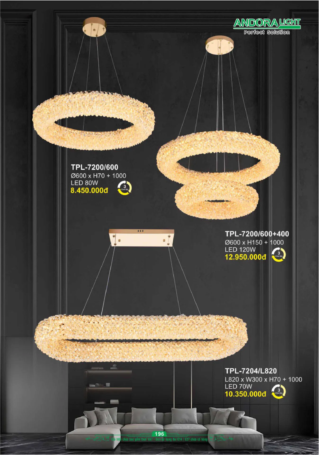 Catalogue Đèn Trang Trí ANDORA 2025 - Trang 197)