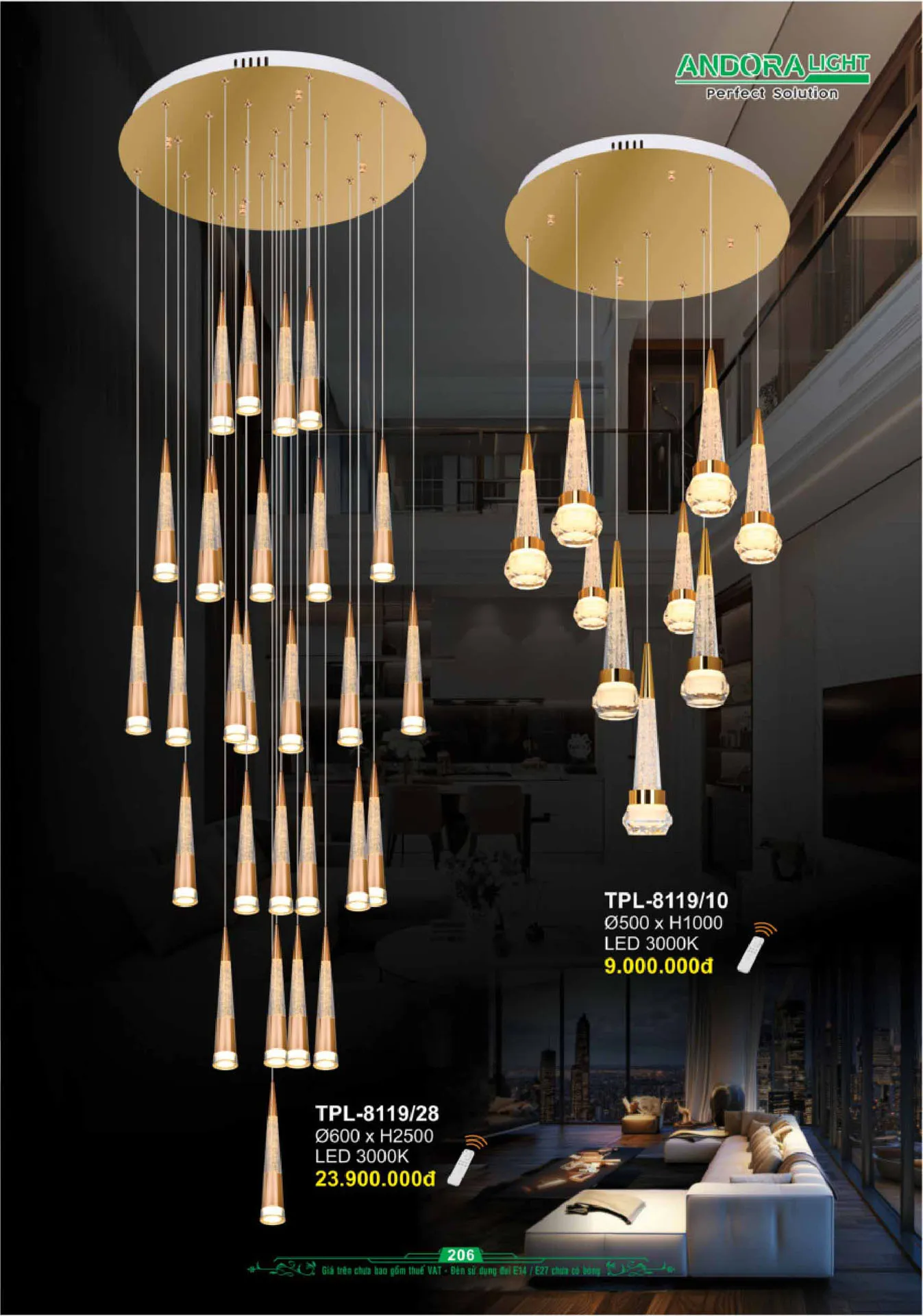Catalogue Đèn Trang Trí ANDORA 2025 - Trang 207)