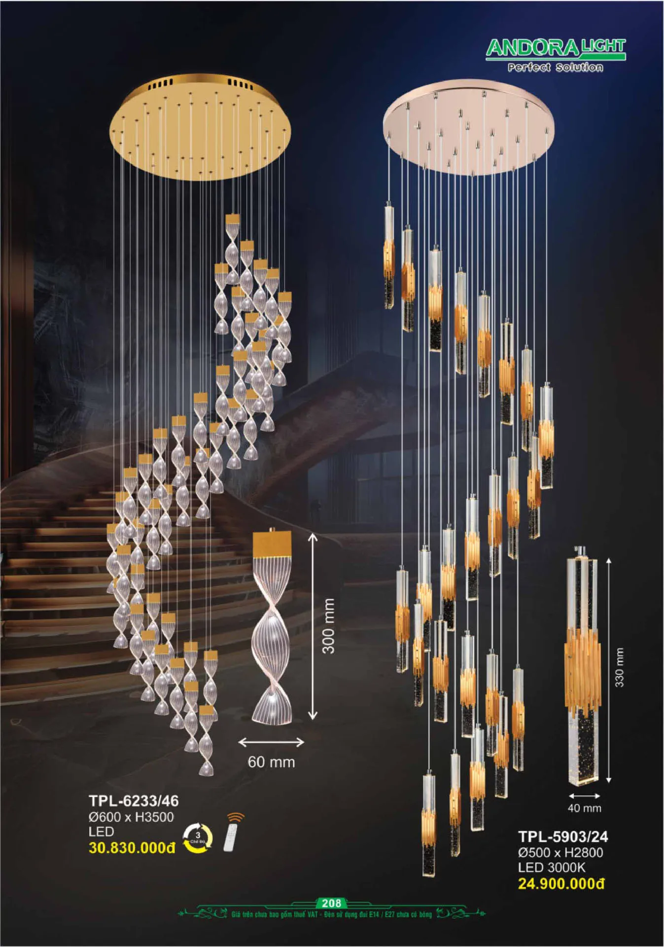 Catalogue Đèn Trang Trí ANDORA 2025 - Trang 209)