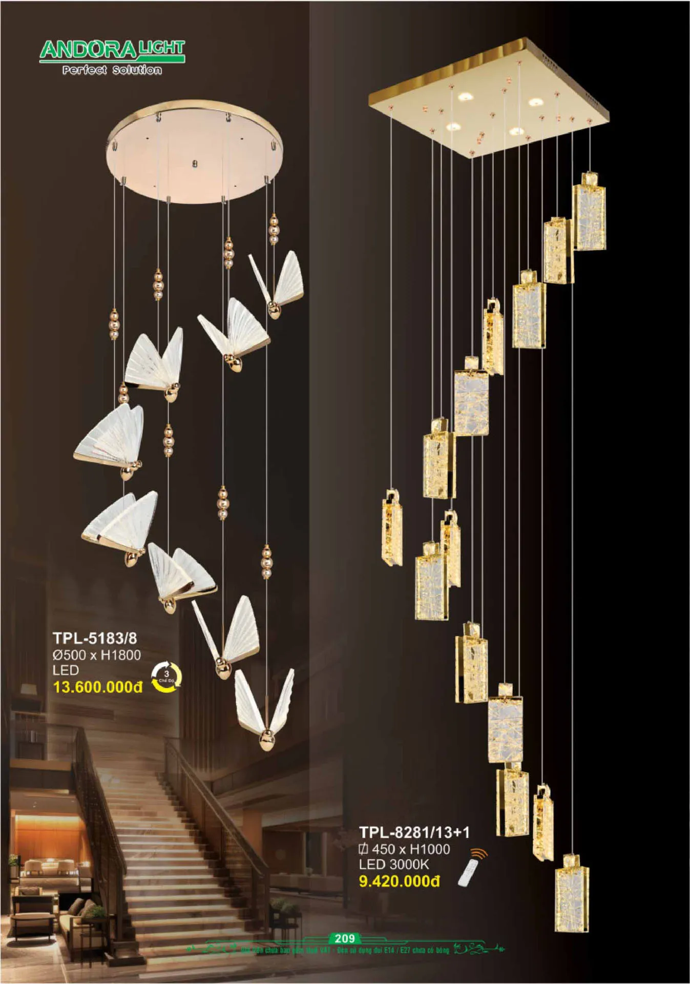 Catalogue Đèn Trang Trí ANDORA 2025 - Trang 210)