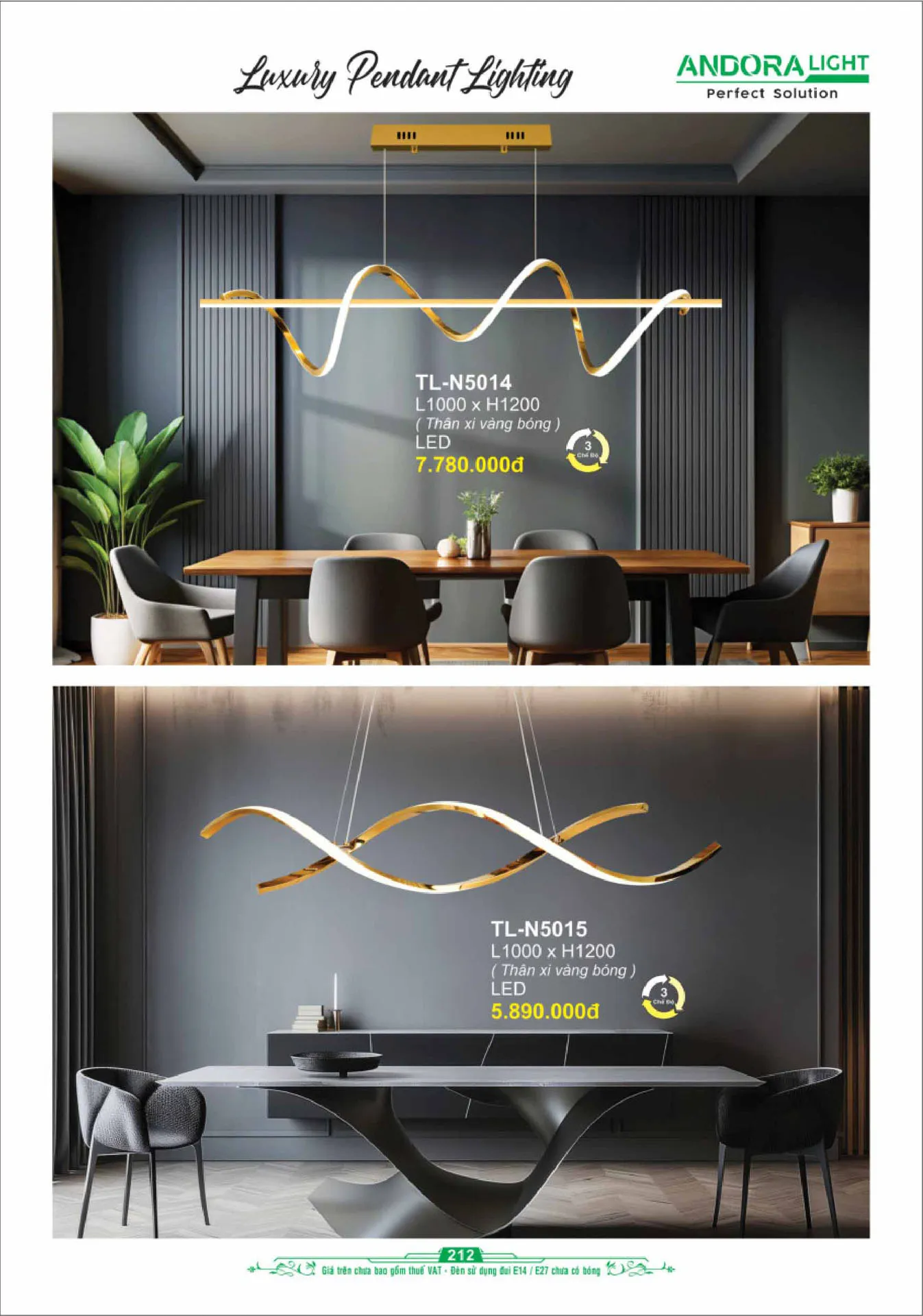 Catalogue Đèn Trang Trí ANDORA 2025 - Trang 213)