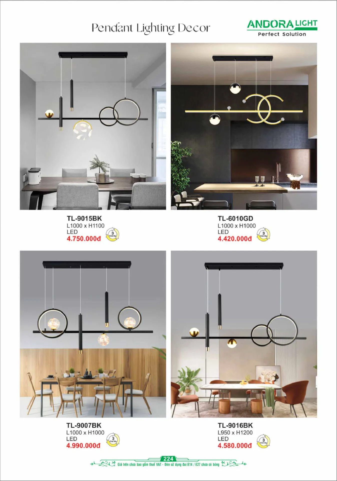 Catalogue Đèn Trang Trí ANDORA 2025 - Trang 225)