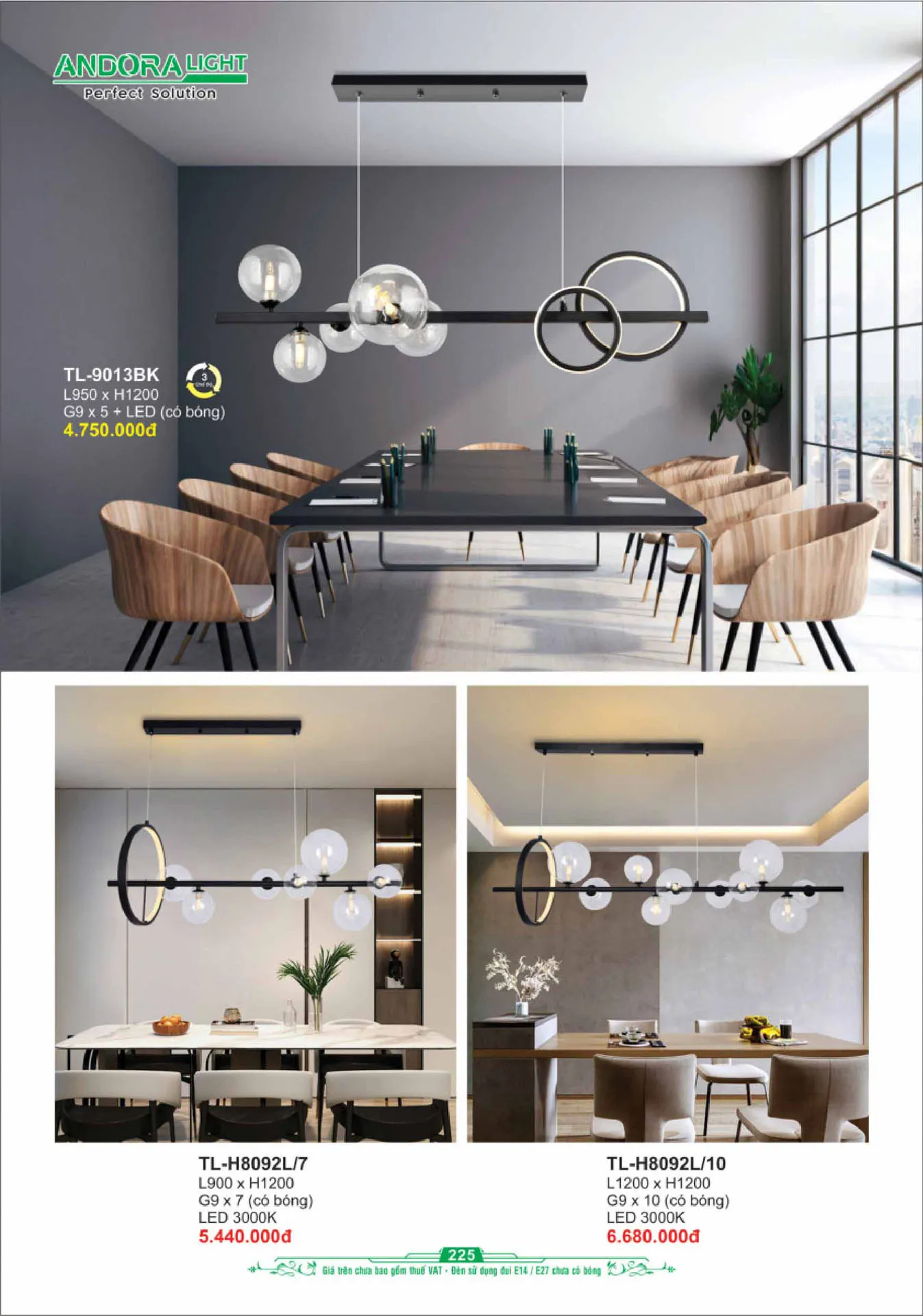 Catalogue Đèn Trang Trí ANDORA 2025 - Trang 226)