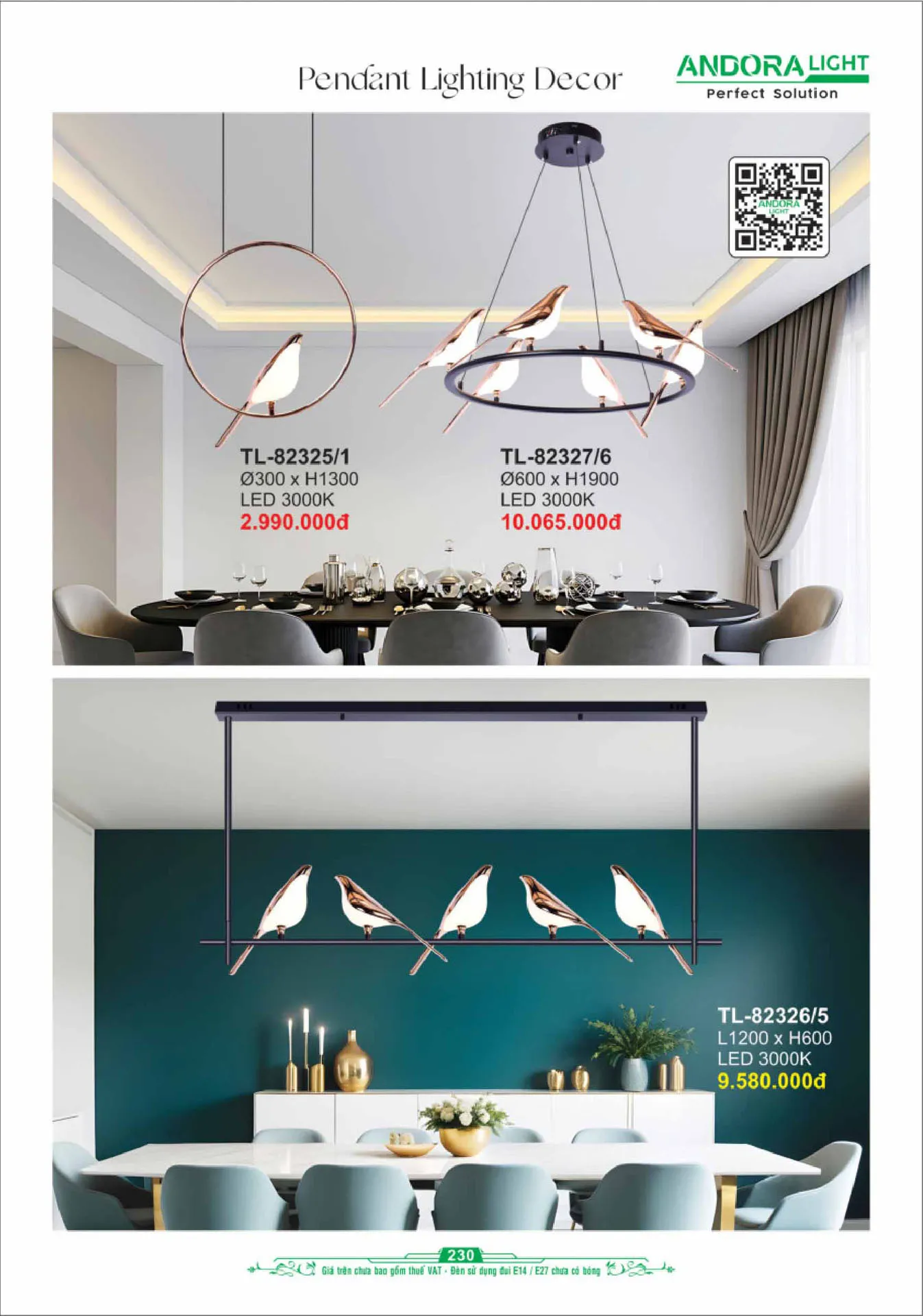 Catalogue Đèn Trang Trí ANDORA 2025 - Trang 231)