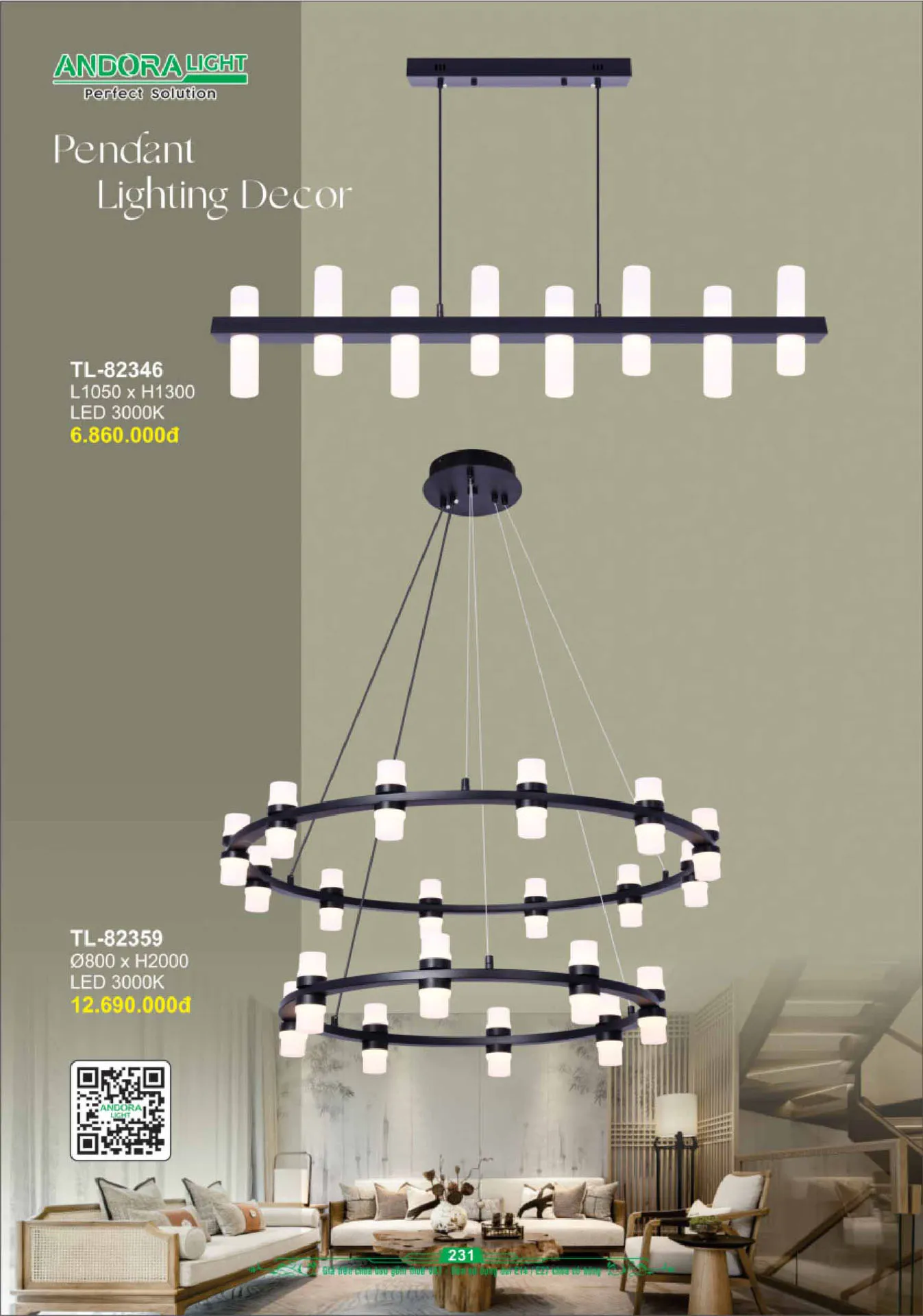 Catalogue Đèn Trang Trí ANDORA 2025 - Trang 232)