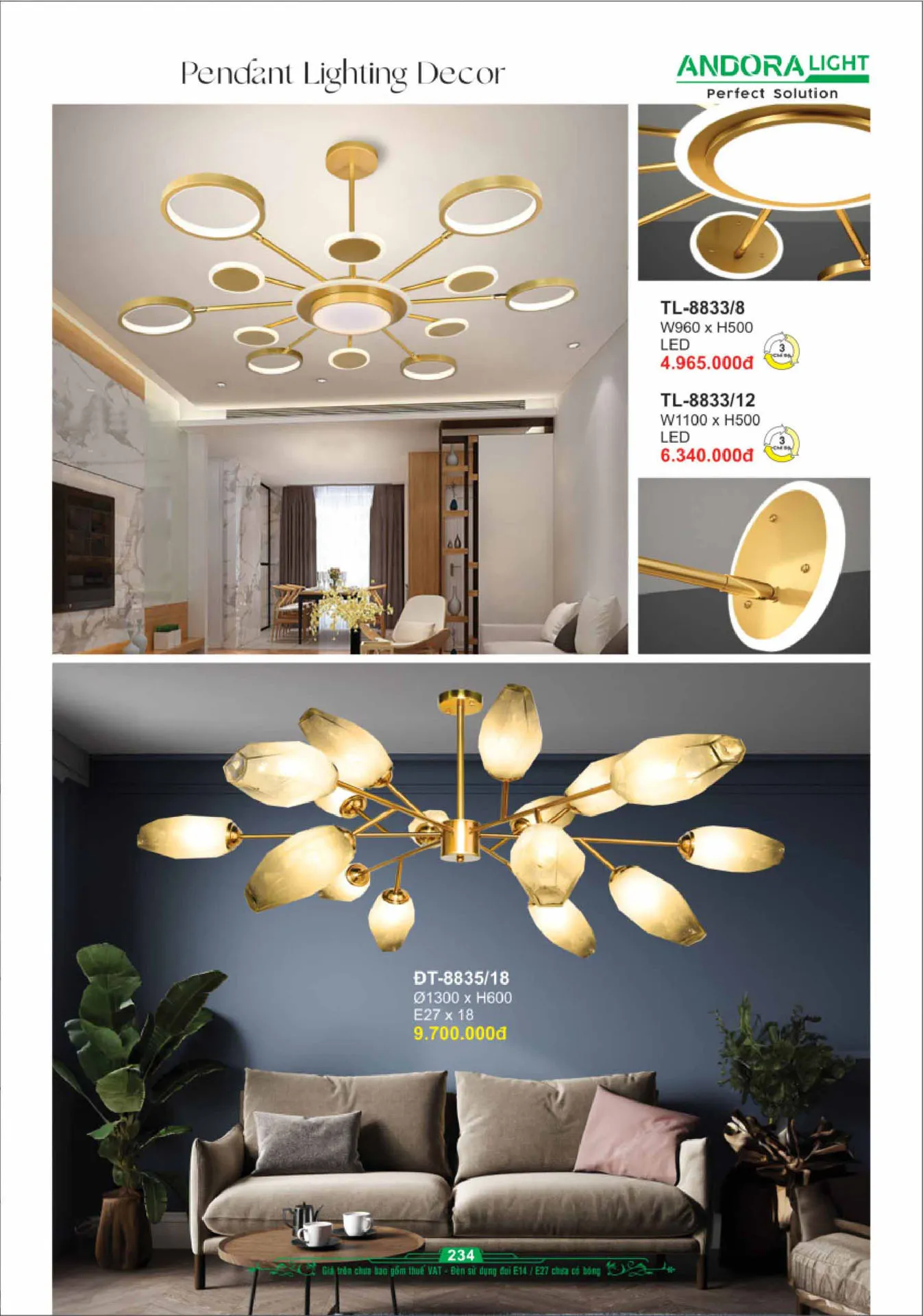 Catalogue Đèn Trang Trí ANDORA 2025 - Trang 235)