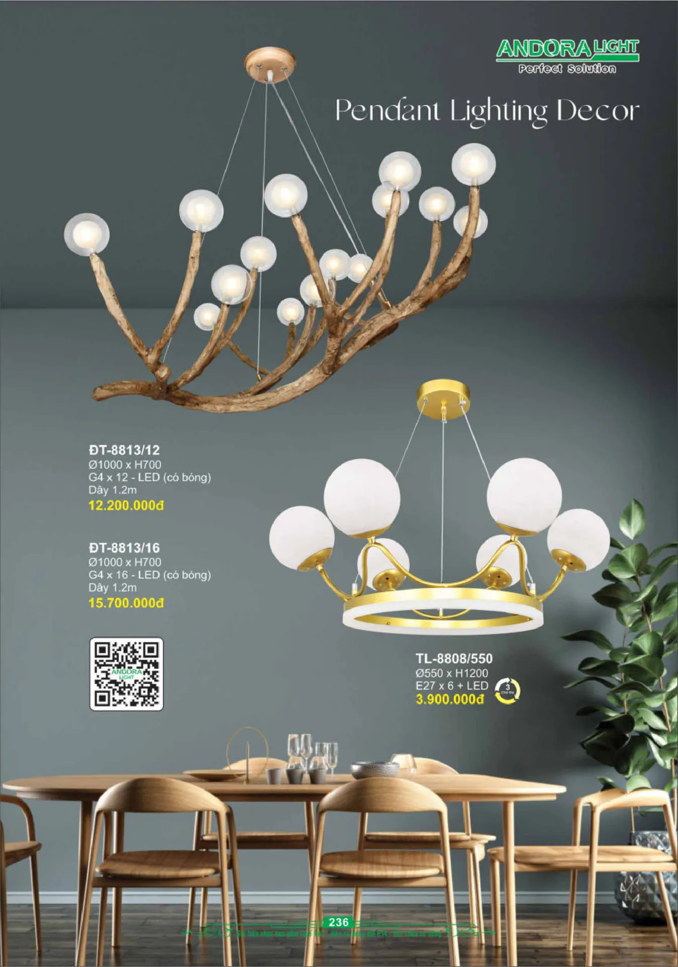 Catalogue Đèn Trang Trí ANDORA 2025 - Trang 237)