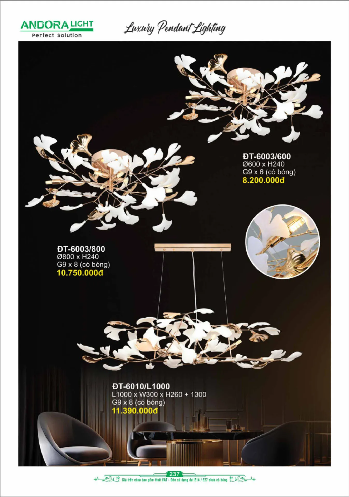 Catalogue Đèn Trang Trí ANDORA 2025 - Trang 238)