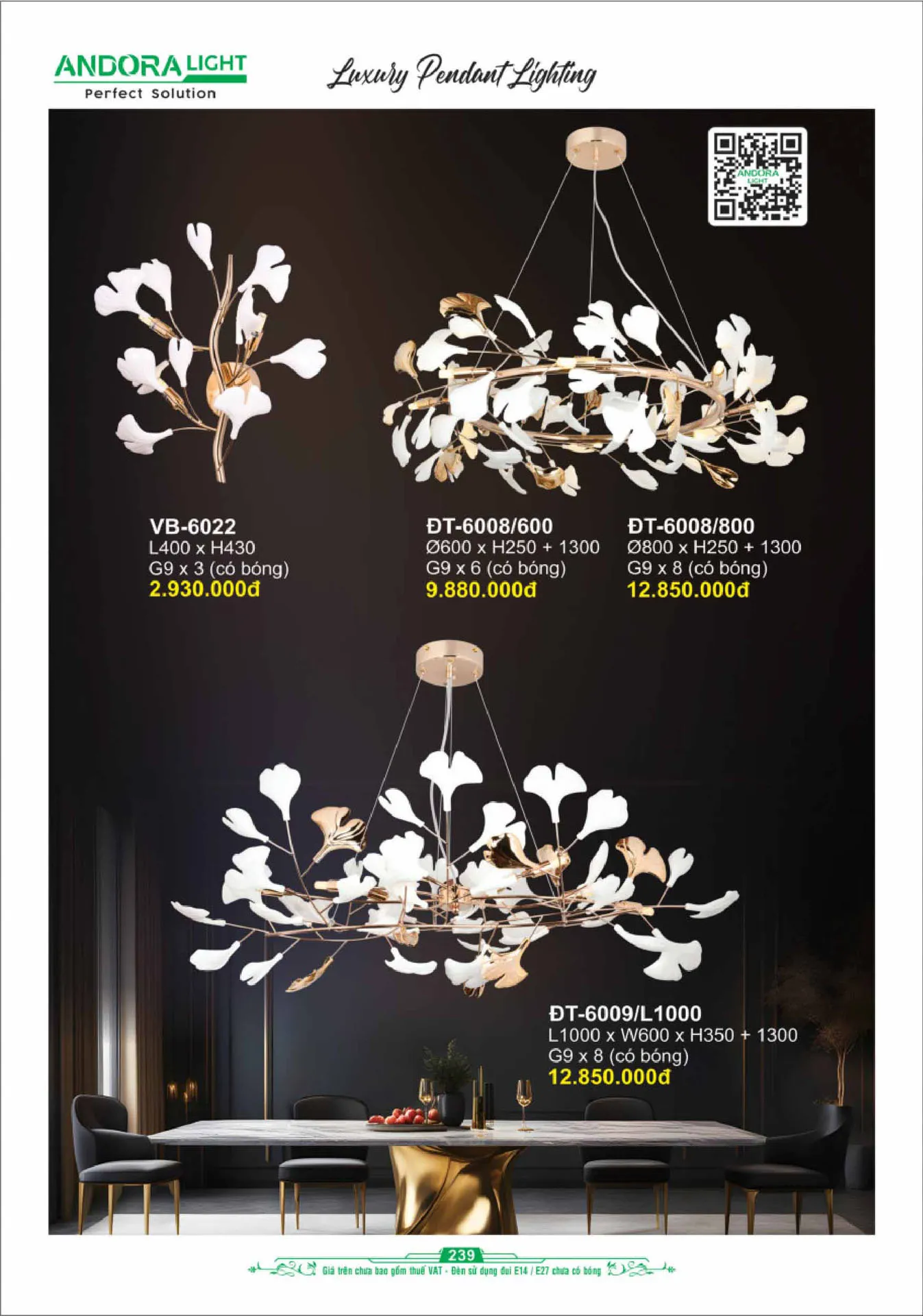 Catalogue Đèn Trang Trí ANDORA 2025 - Trang 240)