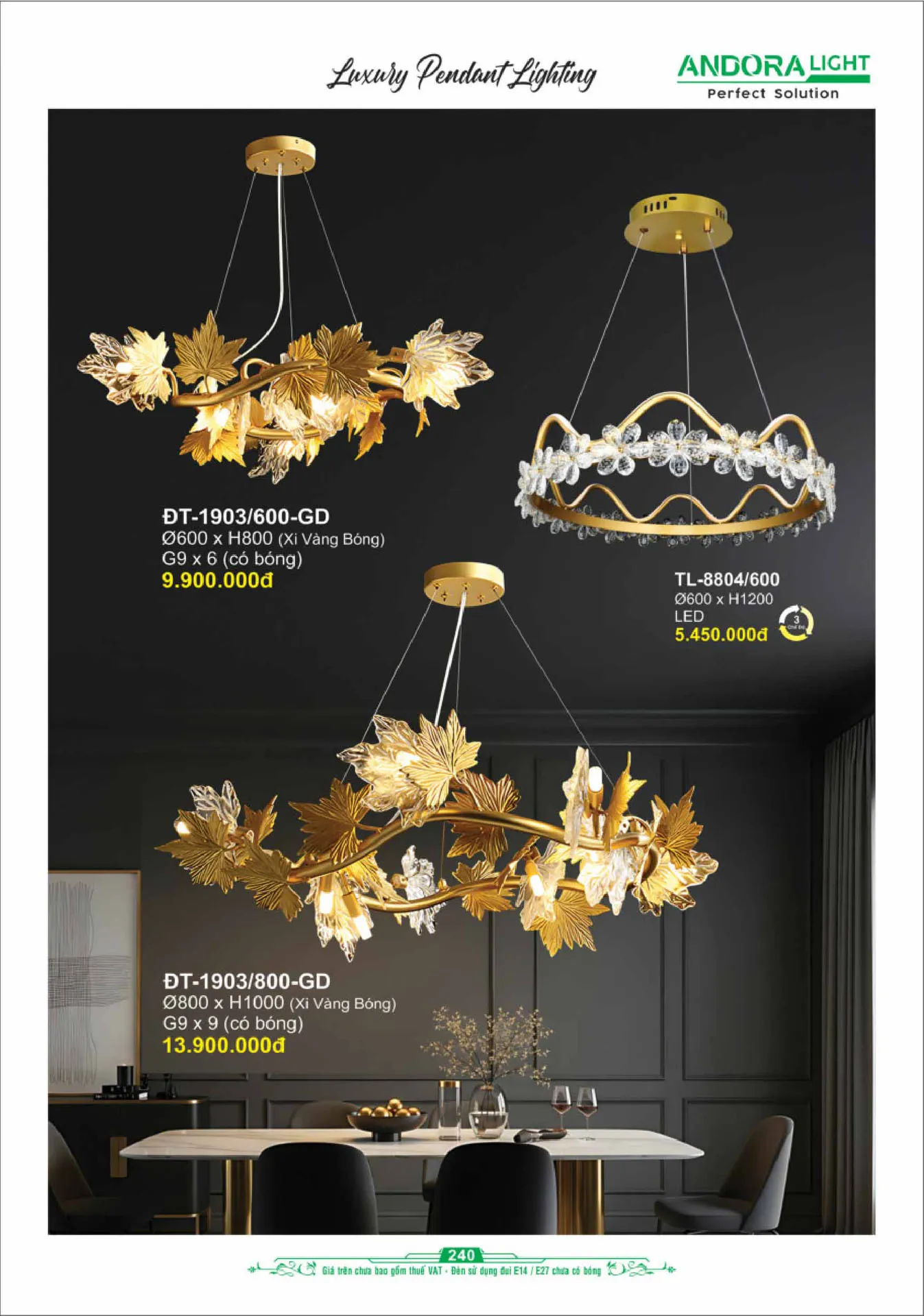 Catalogue Đèn Trang Trí ANDORA 2025 - Trang 241)