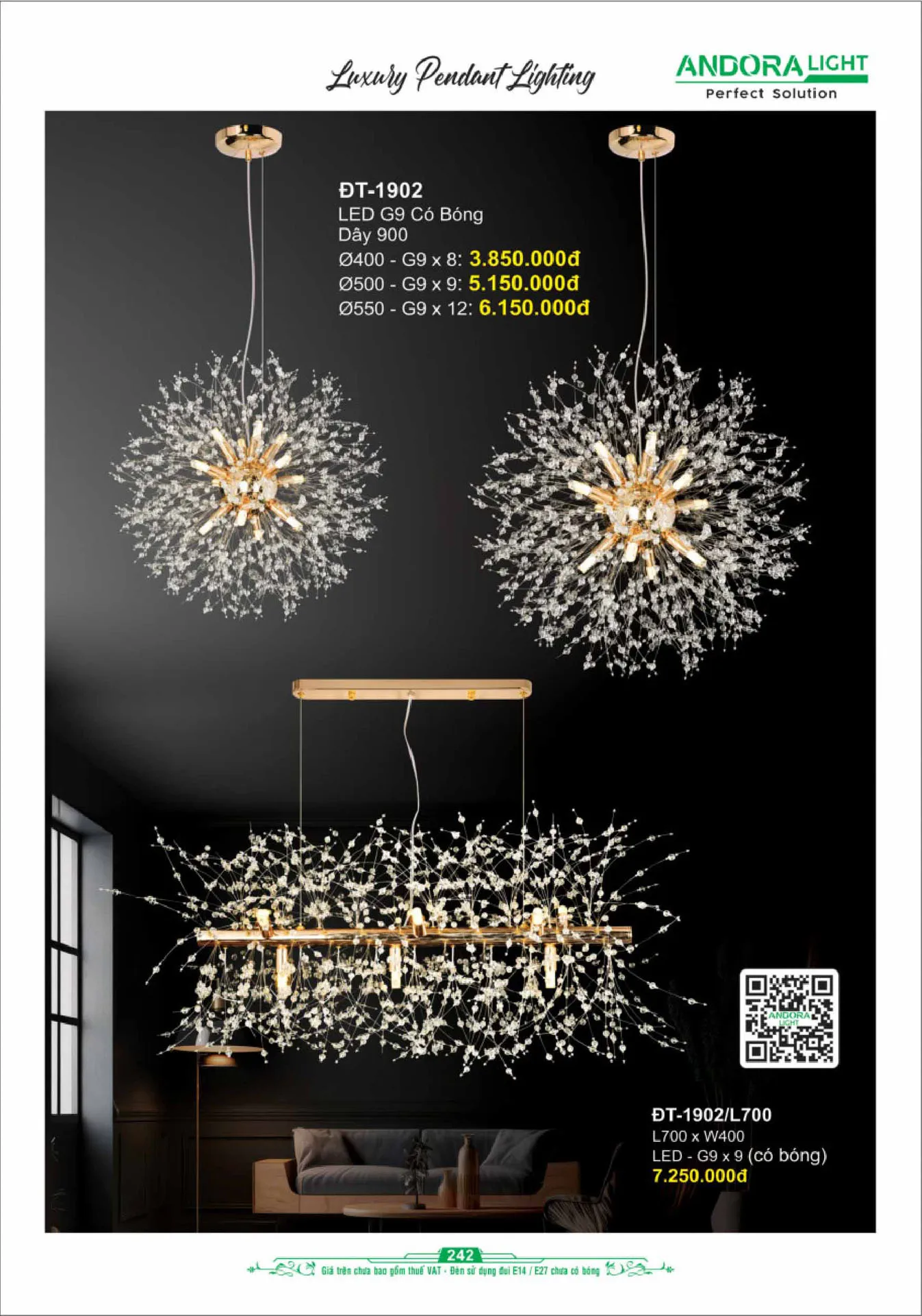 Catalogue Đèn Trang Trí ANDORA 2025 - Trang 243)