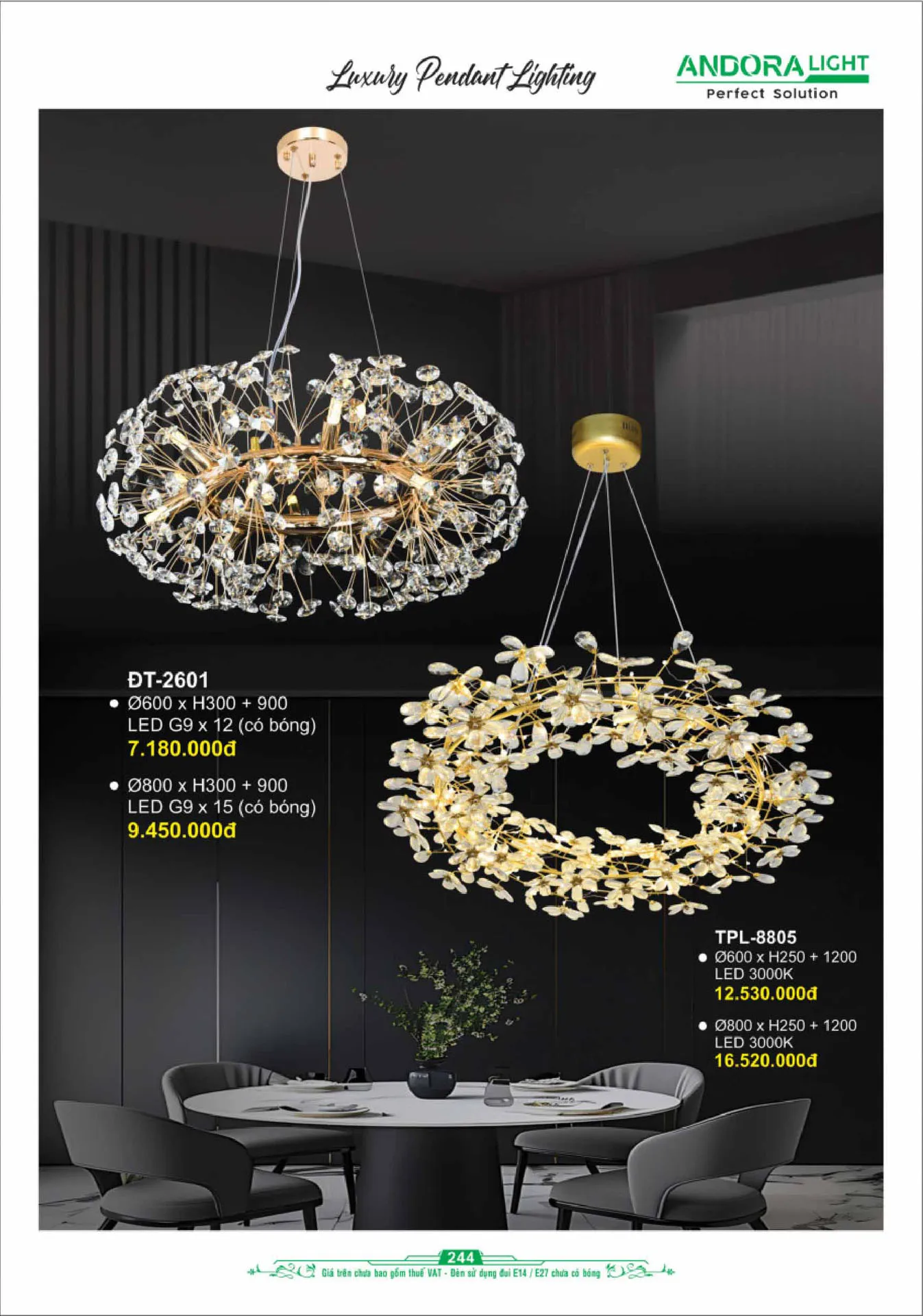 Catalogue Đèn Trang Trí ANDORA 2025 - Trang 245)