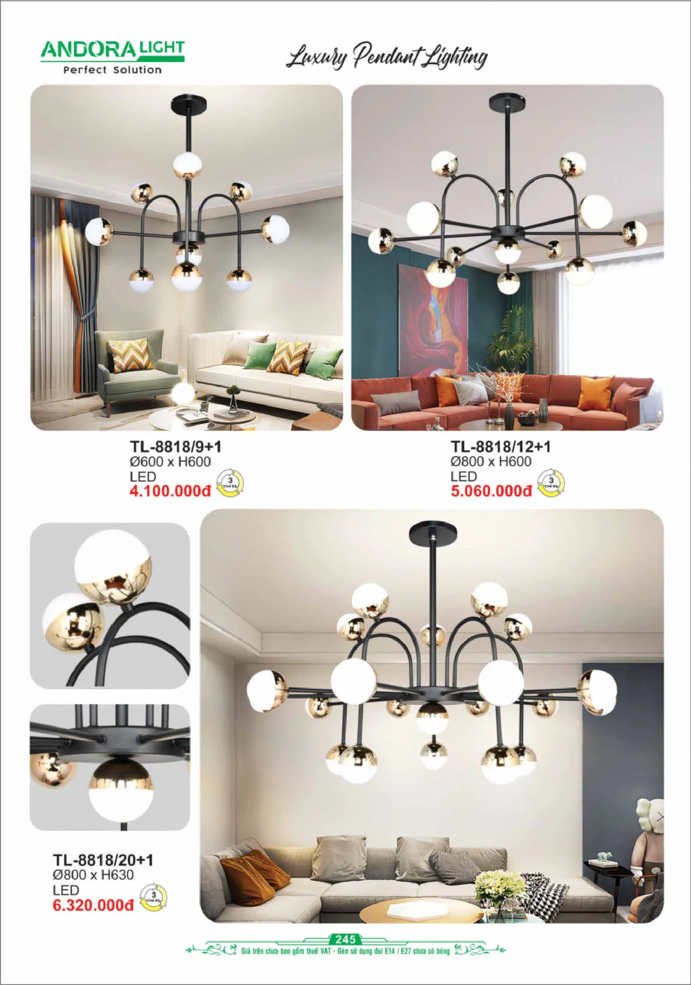 Catalogue Đèn Trang Trí ANDORA 2025 - Trang 246)