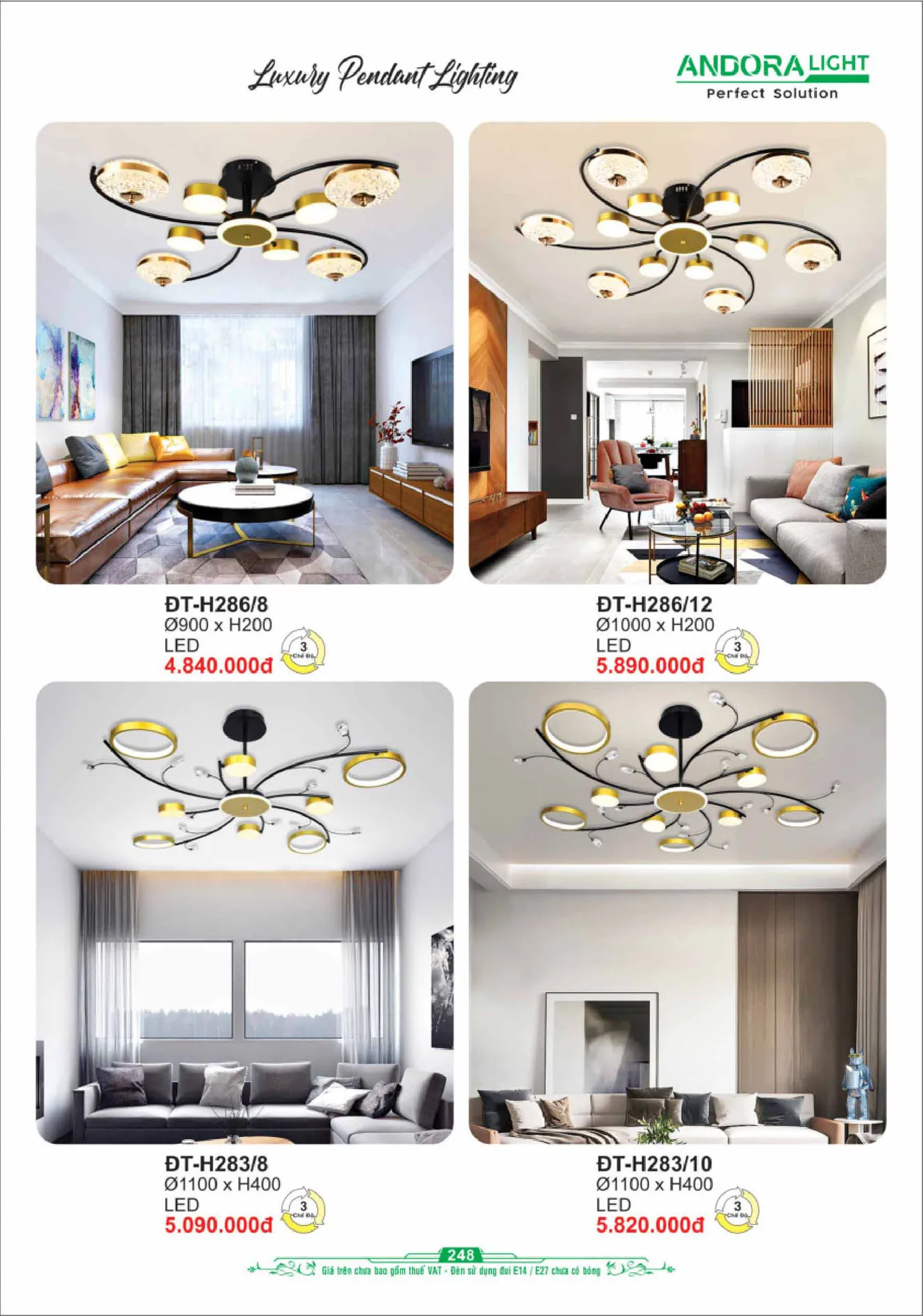 Catalogue Đèn Trang Trí ANDORA 2025 - Trang 249)